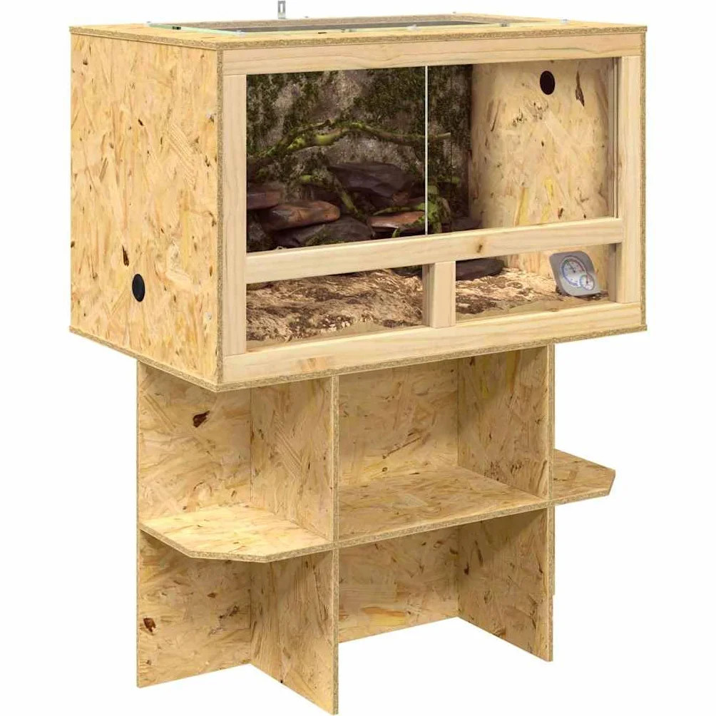 vidaXL Terrarium brązowy 80 x 50 x 100 cm OSB