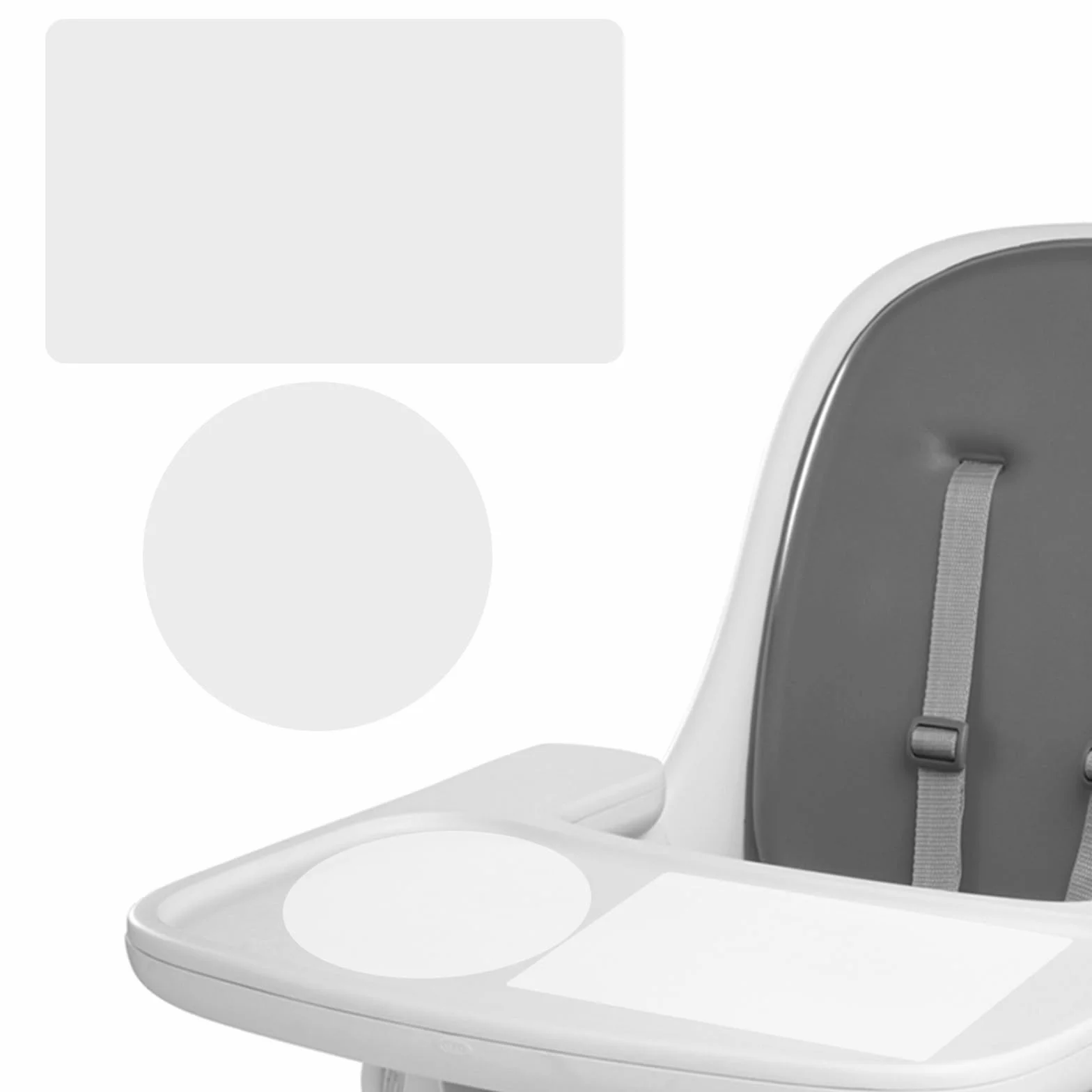 lasuroa 6 Szt. Naklejki z Przyssawką do Tacki Stokke Tripp Trapp, Okrągłej i Prostokątnej Naklejki z Przyssawką Tacki Mocowania Misek, Talerzy i Zabawek na Krzesełku do Karmienia