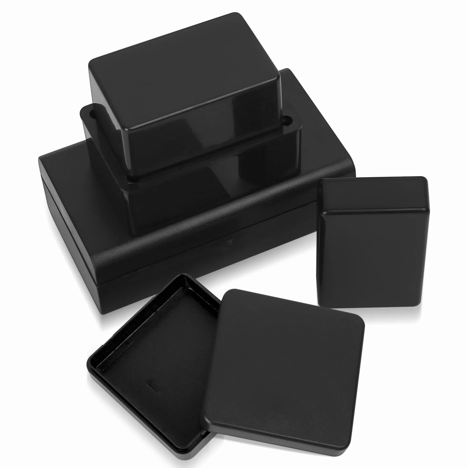 9 szt. Pudełko z tworzywa sztucznego ABS, wodoodporna obudowa elektroniczna, montowane na powierzchni pudełko adaptacyjne, czarne/70 x 45 x 18 mm