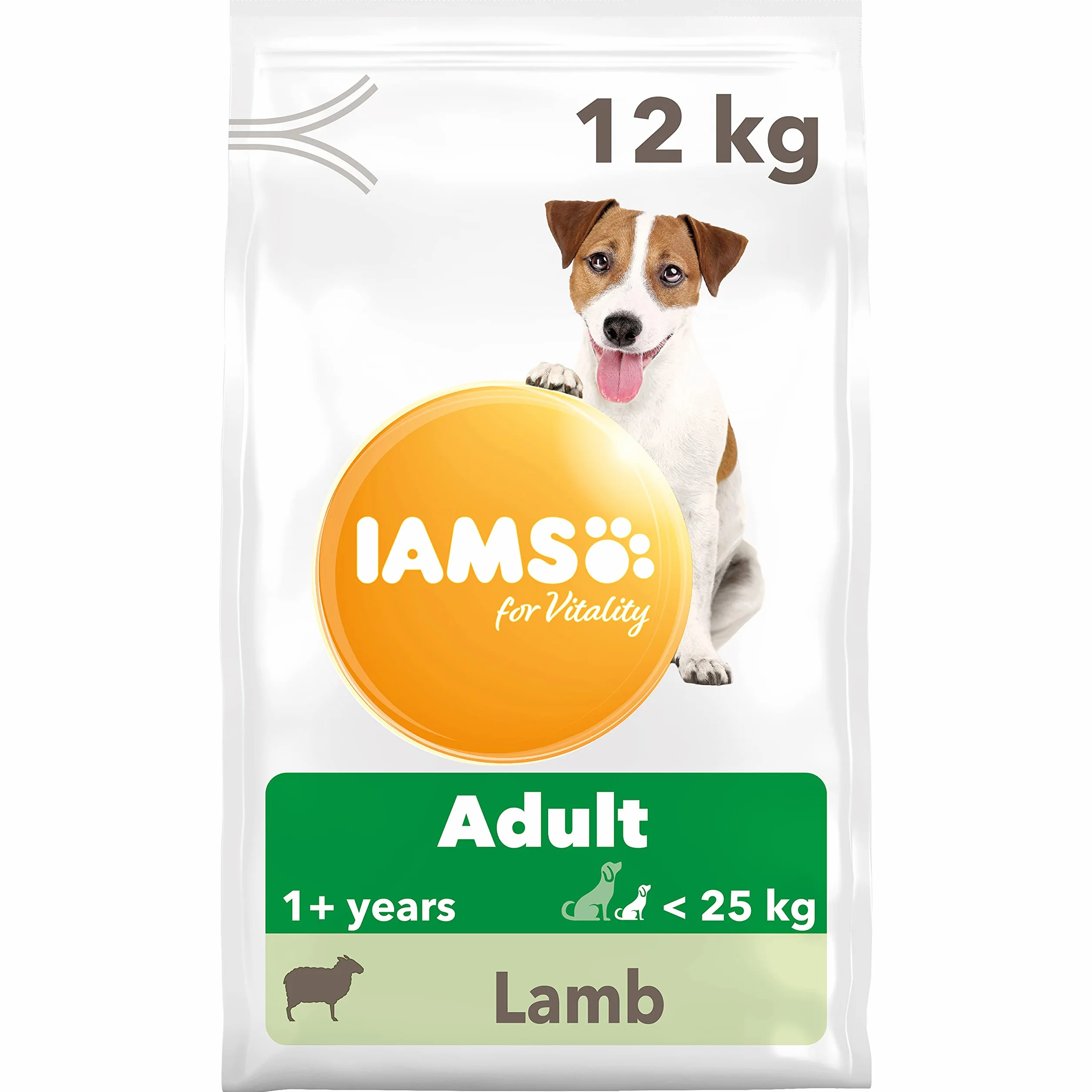 IAMS for Vitality sucha karma dla psów – sucha karma dla dorosłych psów od 1 roku, odpowiednia dla małych i średnich psów, 12 kg