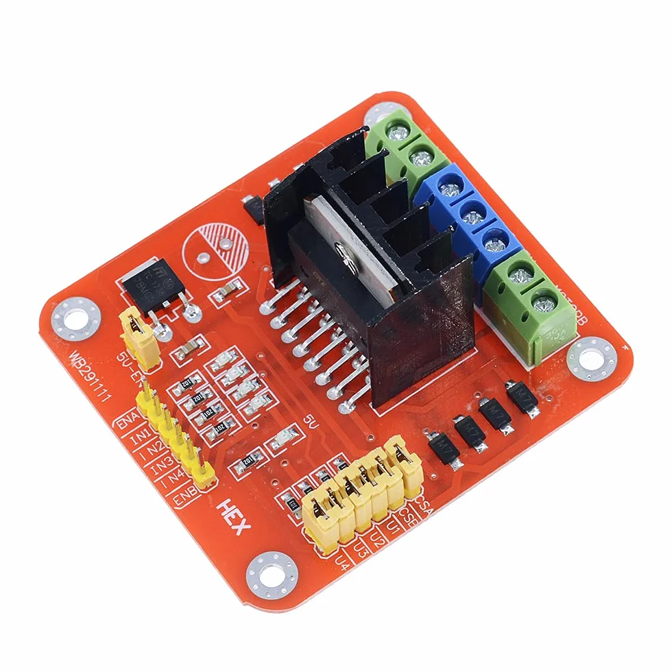 DollaTek L298N modu? sterownika silnika pr?du sta?ego podwójny mostek H silnik krokowy DC do Arduino PIC AVR