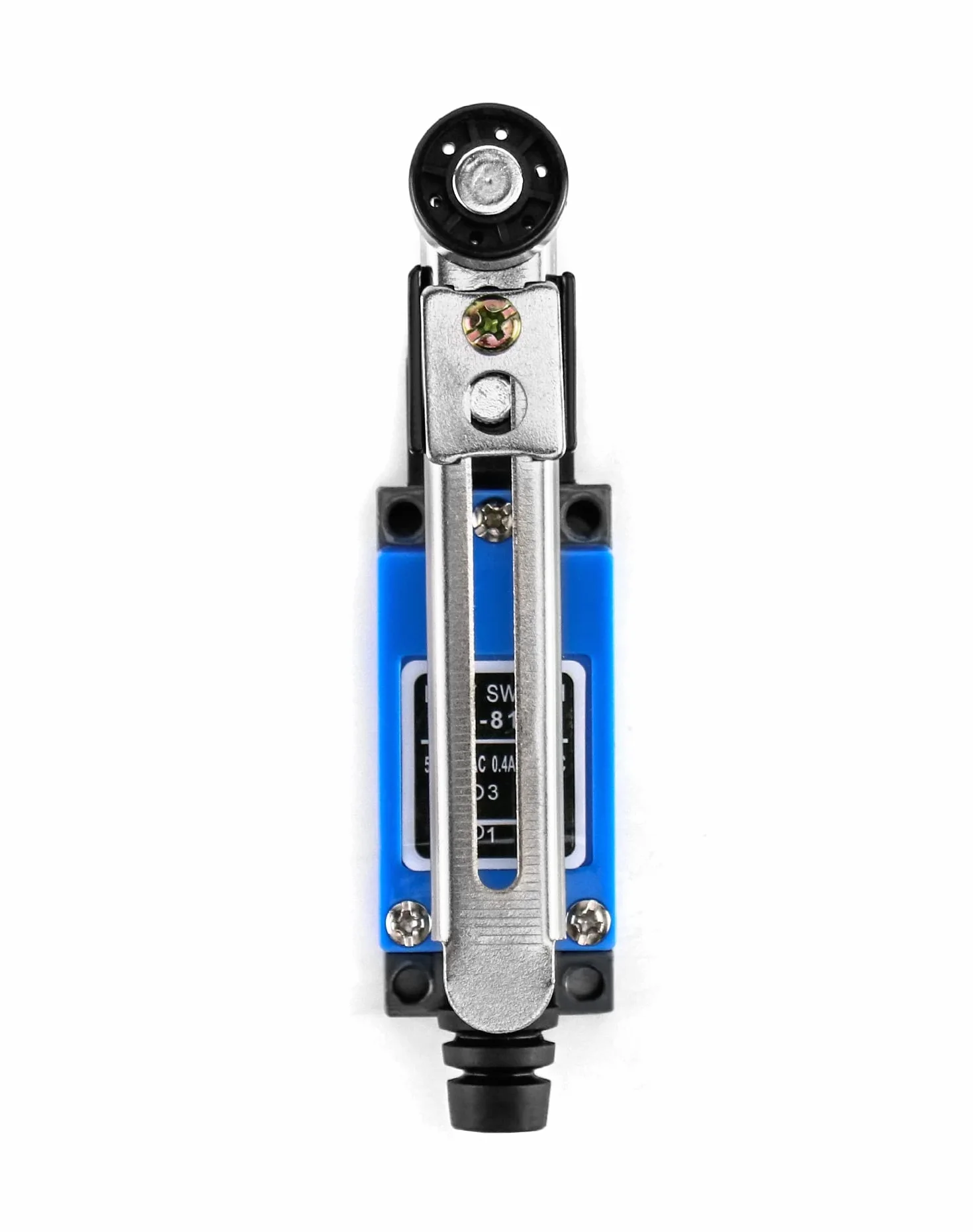 QWORK® 2 szt.Wyłącznik krańcowy, Regulowany wyłącznik krańcowy ramienia dźwigni rolkowej ME-8108, NC + NO (DPDT), router CNC