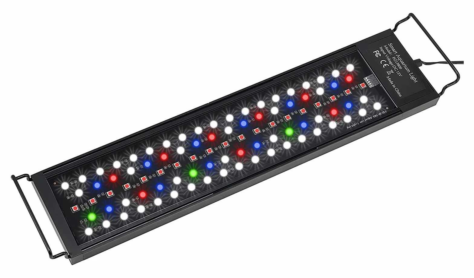 8 kolorów Auto On Off oświetlenie do akwarium pełne spektrum dla roślin wodnych z zegarem Sunrise Sunset LED lampa do akwarium z rybami(60-75cm)