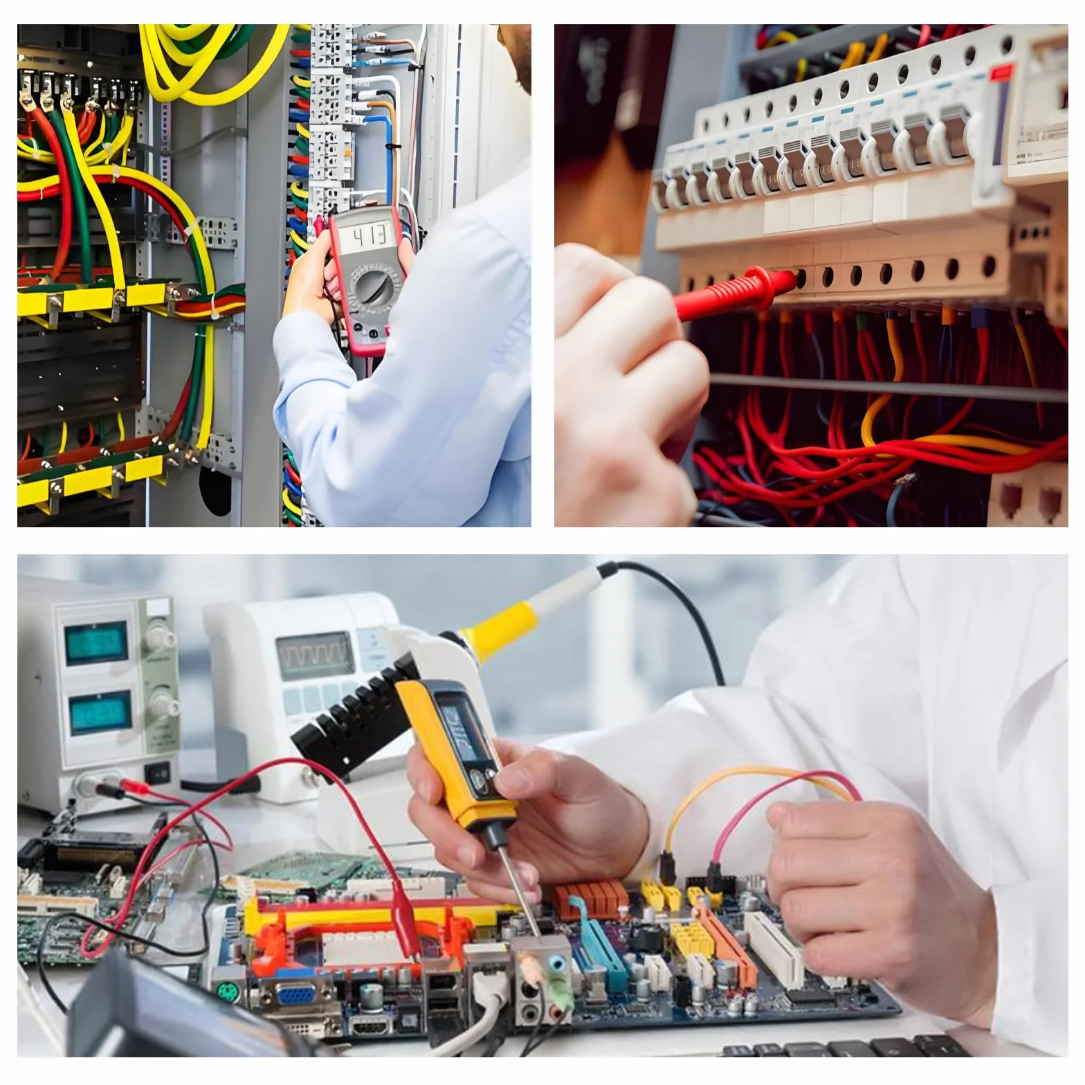 2 Sztuk 1m 16AWG 15A Przewody Pomiarowe do Multimetru, 4mm Składany Wtyk Bbananowy do Zacisku Krokodylkowego, do Testowania Elektrycznego Multimetru, Czerwony/Czarny