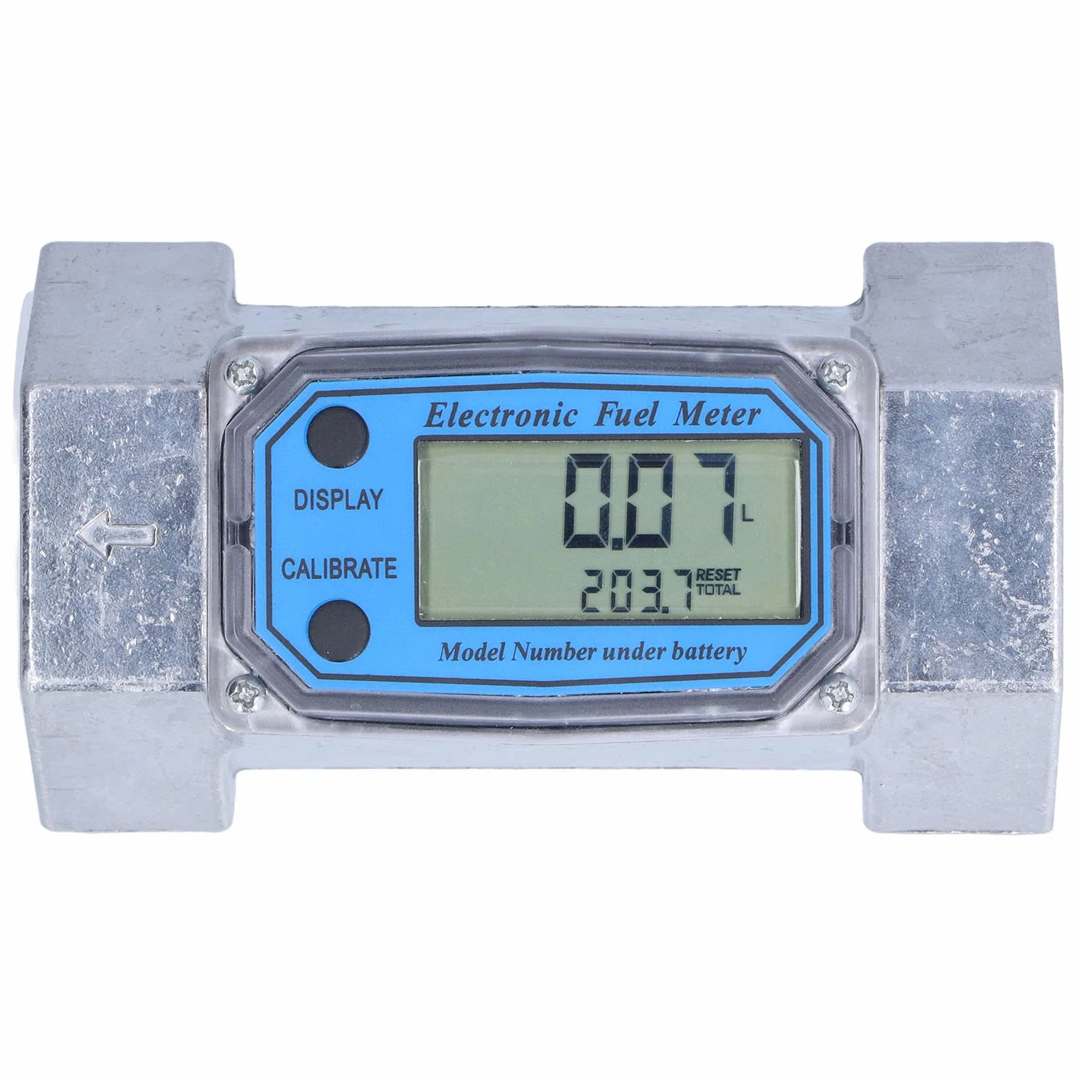 2-calowy Przepływomierz Turbinowy, od 35 do 200 L/min Elektroniczny Cyfrowy Przepływomierz Paliwa Płynnego Wody Gazowego 2,3 V-3,3 V LLW-50