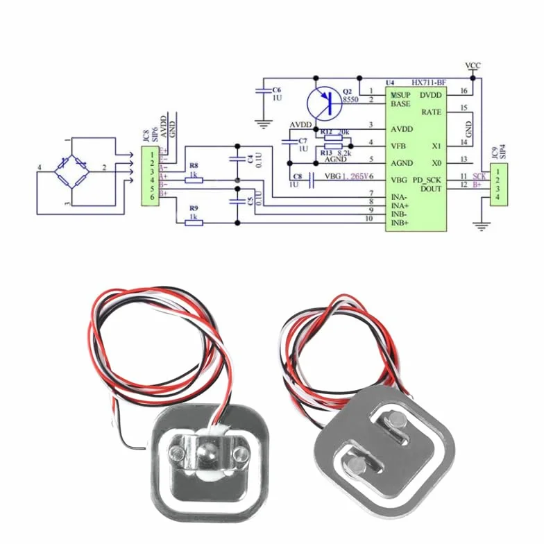 12 sztuk półmostka ogniwo obciążeniowe 50 kg, półmostkowe czujniki rozciągania + 3 moduły HX711 do mikrokontrolera Arduino DIY
