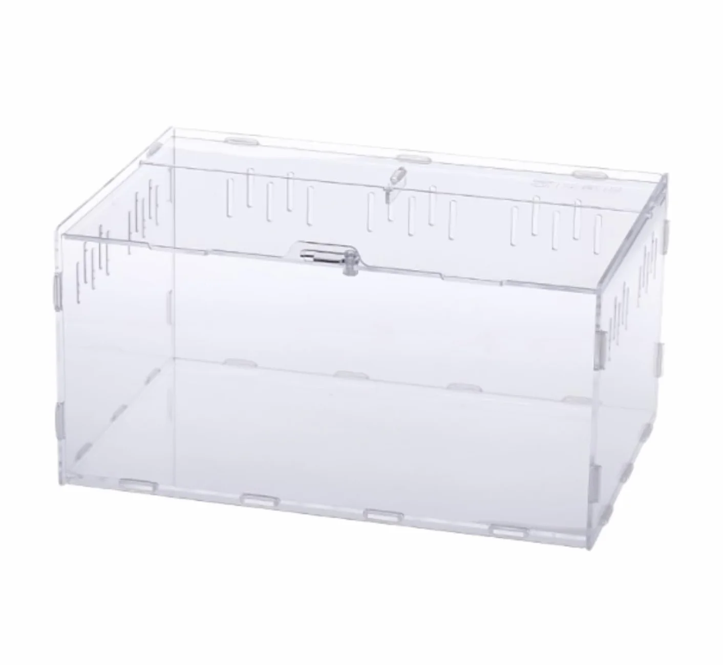 Pudełko do Karmienia Gadów Terrarium Akrylowa Budka Dla Zwierząt W Kształcie Jaszczurki Do Biura I Laboratorium Siedlisko(40x25x20cm)