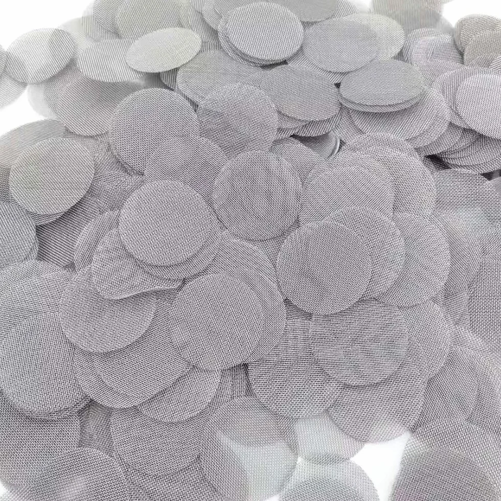 150 szt. filtr do rur ze stali nierdzewnej, metalowy filtr do fajki do palenia, ekran z drobnymi siatkami, ekrany, filtry (2 cm)