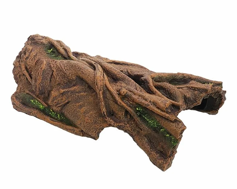 2 szt. Dekoracje do jaskini i akwarium, sztuczne drewno Driftwood kryjówki w, wielowejście dla ryb terrarium narożnego zbiornika na ryby, 13,4" dł. 6,3" szer. 4,1" wys