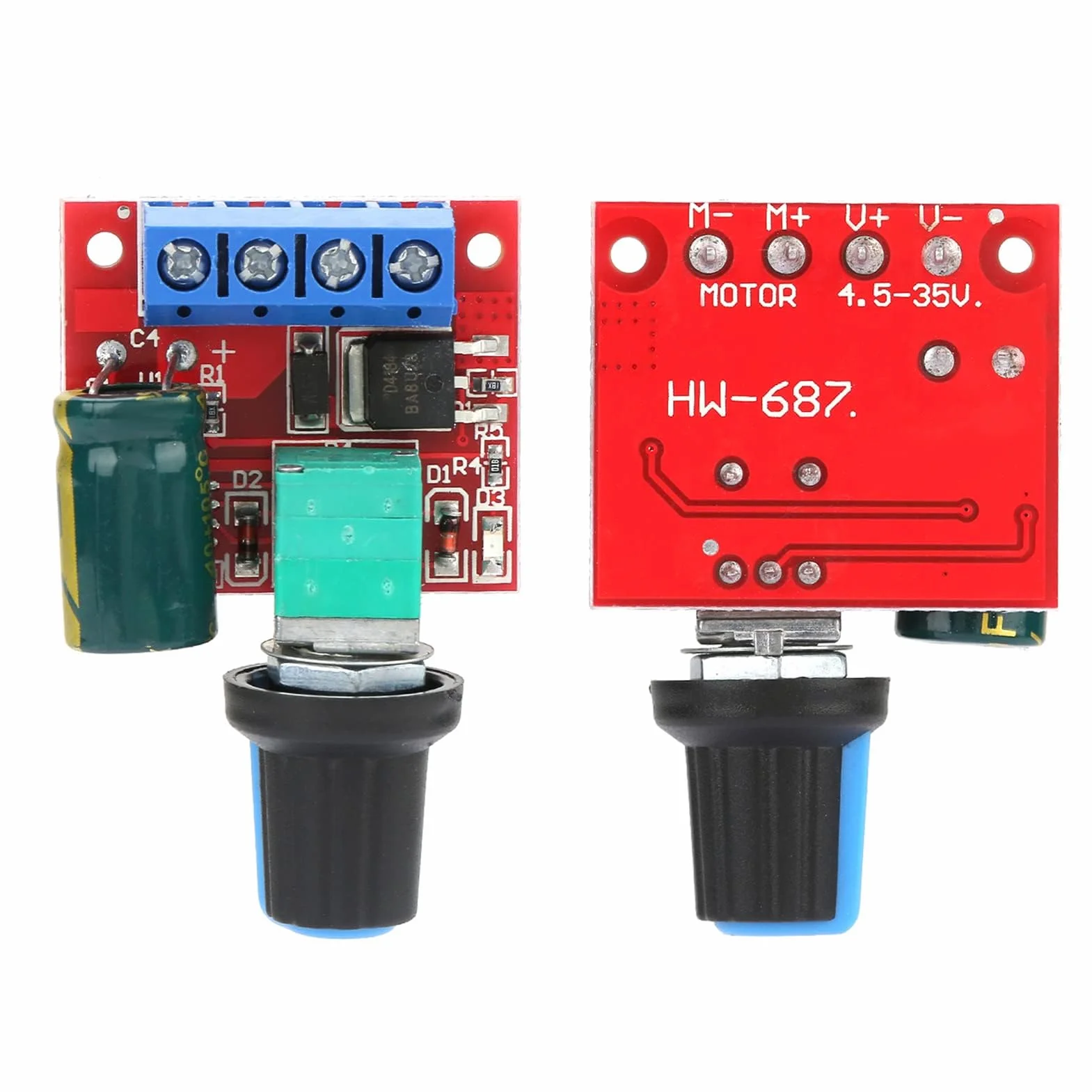 Regulowany regulator napięcia Przełącznik sterownika silnika 5 V-28 V 5A PWM DC Regulator prędkości silnika DC Przełącznik kontrolera Regulator napięcia Ściemniacz LED