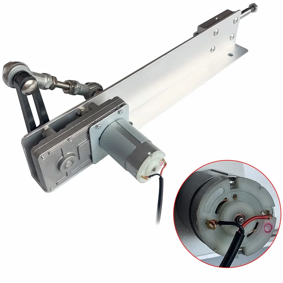 Toplionace Siłownik Liniowy z Cyklem Posuwisto Zwrotnym, Regulowany Silnik z Przekładnią Teleskopową 12 V/24 V DC DIY z Regulatorem Prędkości Skok 3-15 cm (DC24V, 120RPM)