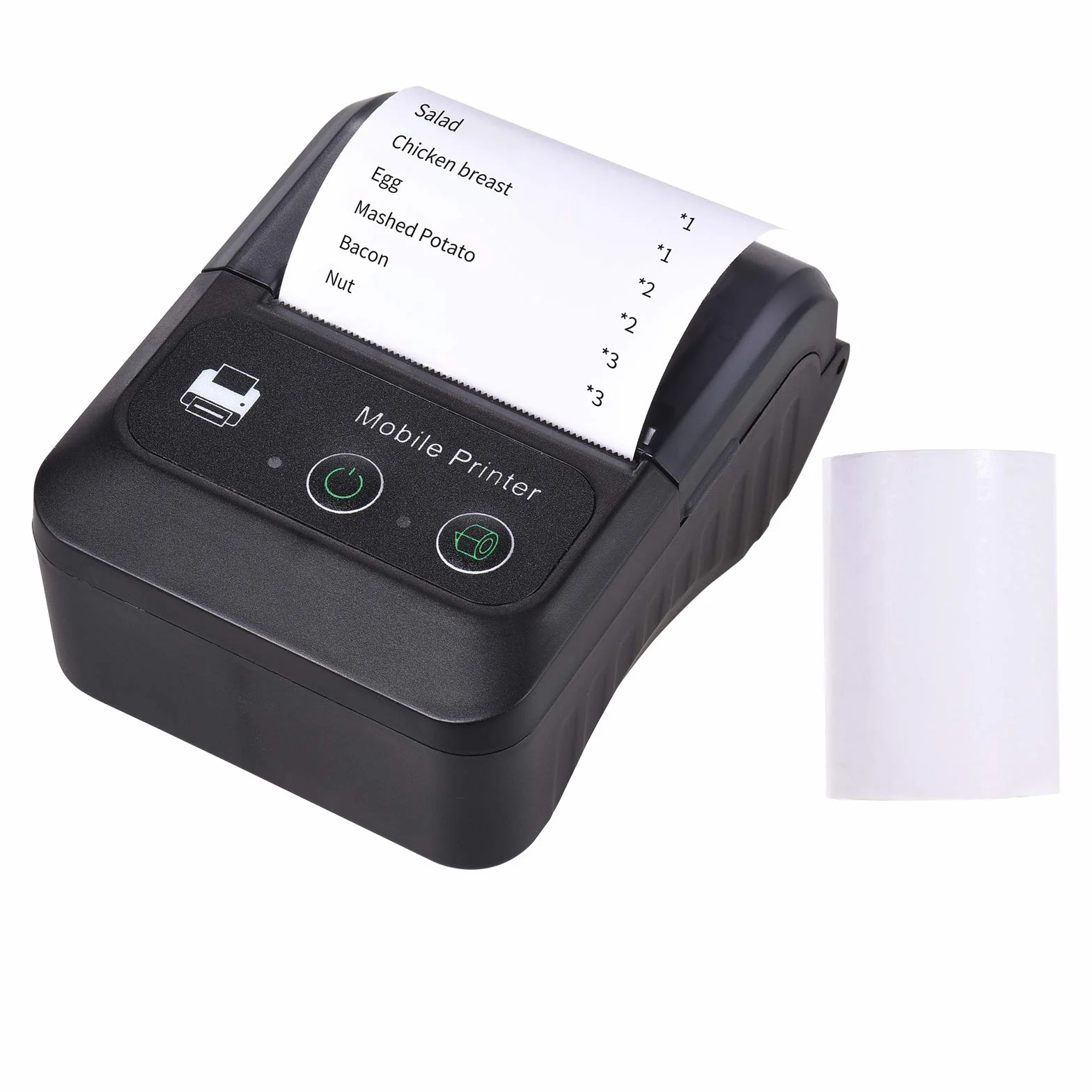 Mini POS Printer 58mm BT USB ESC/POS Kompatybilny z iOS Restauracja