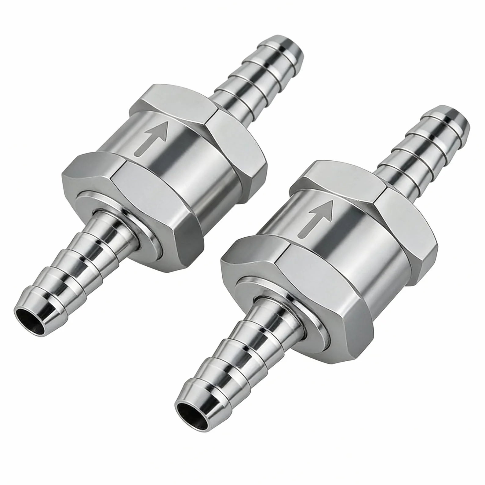 2 sztuki zaworu zwrotnego, 8 mm aluminium Zmotoryzowany zestaw uniwersalnego pionowego zaworu powrotnego paliwa, zawór zwrotny Zawór odcinający paliwa Zawór odcinający Zawór zamienny do węża powietrz