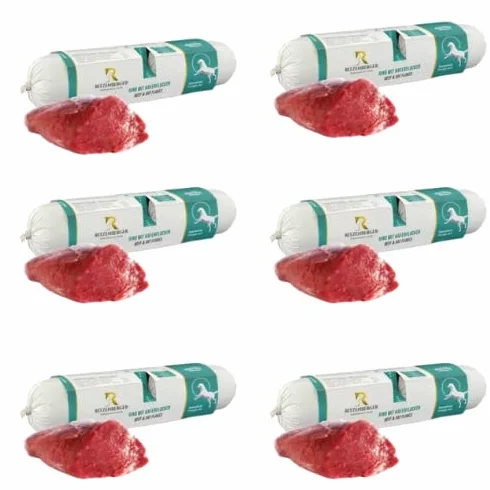 6 x Wołowina ze spiruliną | podwójne rolki (2x400g) wysokokaloryczna karma dla psów detoks organizmu