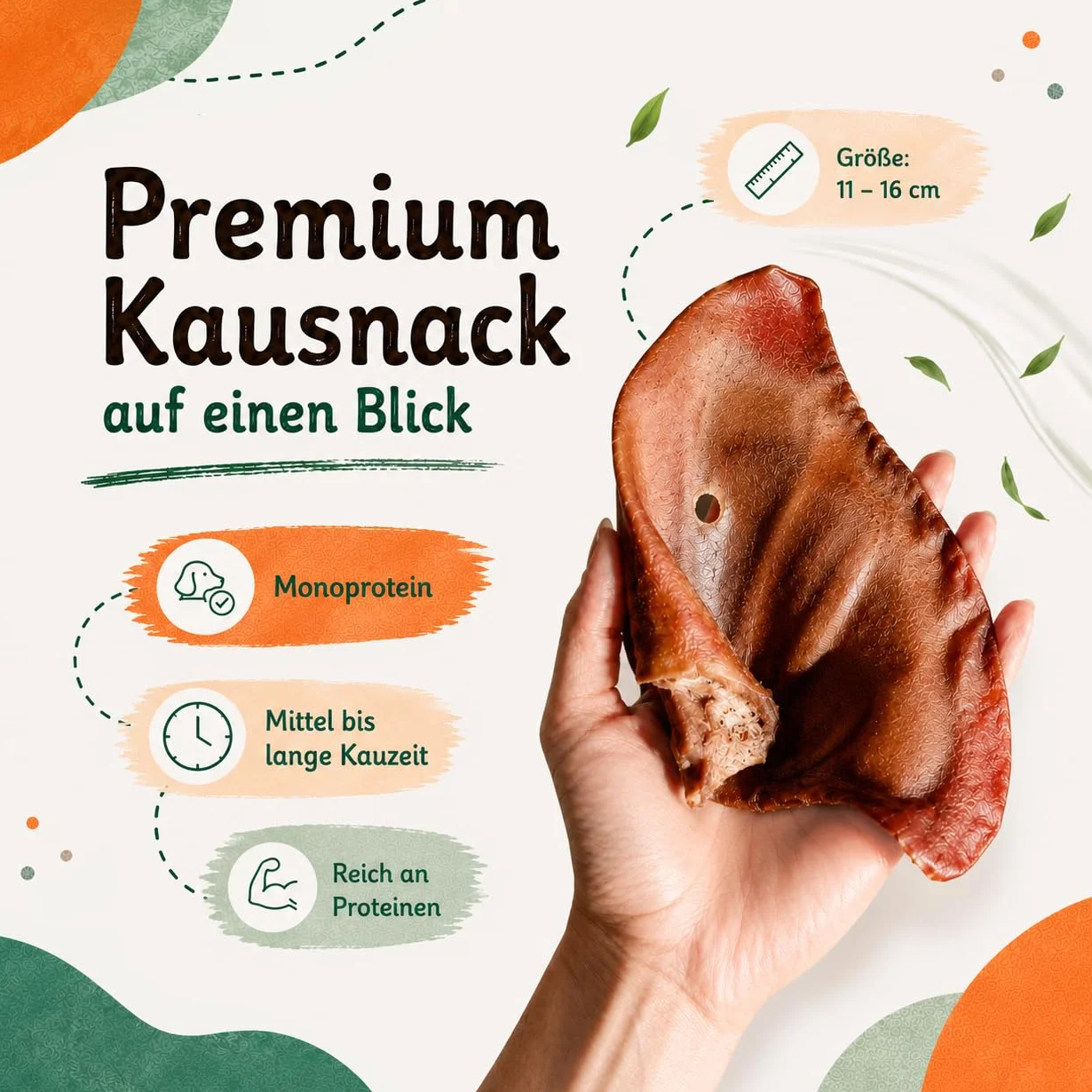 Uszy Wieprzowe dla Psów 1kg, Naturalny Gryzak Premium, 100% Naturalne, Bez Chemii, Bez Zbóż, Zdrowe Przysmaki, Higiena Jamy Ustnej, Polska Produkcja, Dla Małych i Dużych Psów
