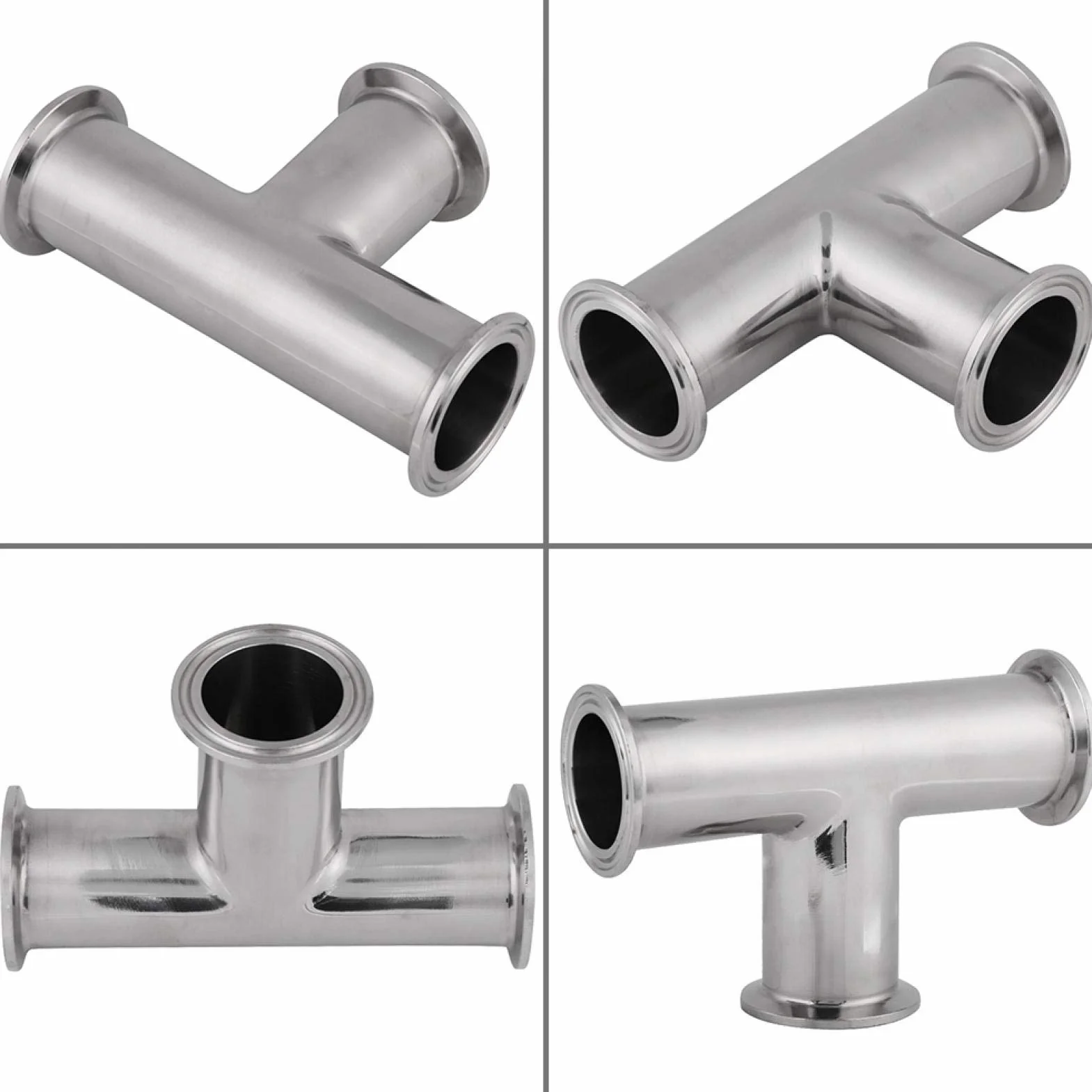 Trójnik zaciskowy 3-drożny ze stali nierdzewnej 38 × 1,5 mm Tri-Clamp