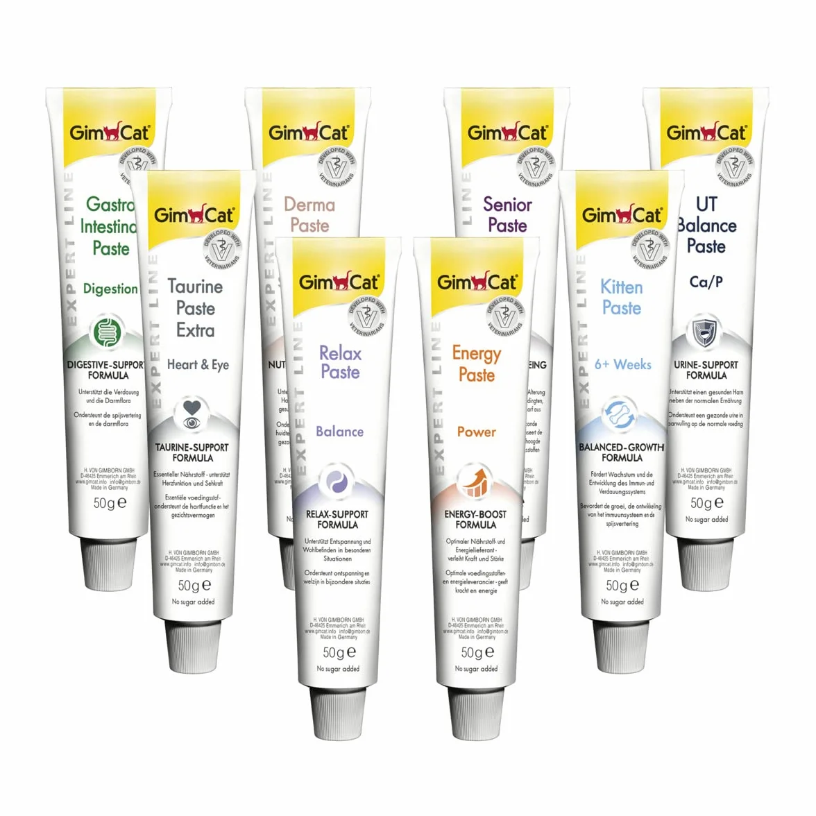 GimCat EXPERT LINE Derma pasta - Funkcjonalny przysmak dla kotów wspomagający zdrowie skóry i sierści - 1 tubka (1 x 50 g)