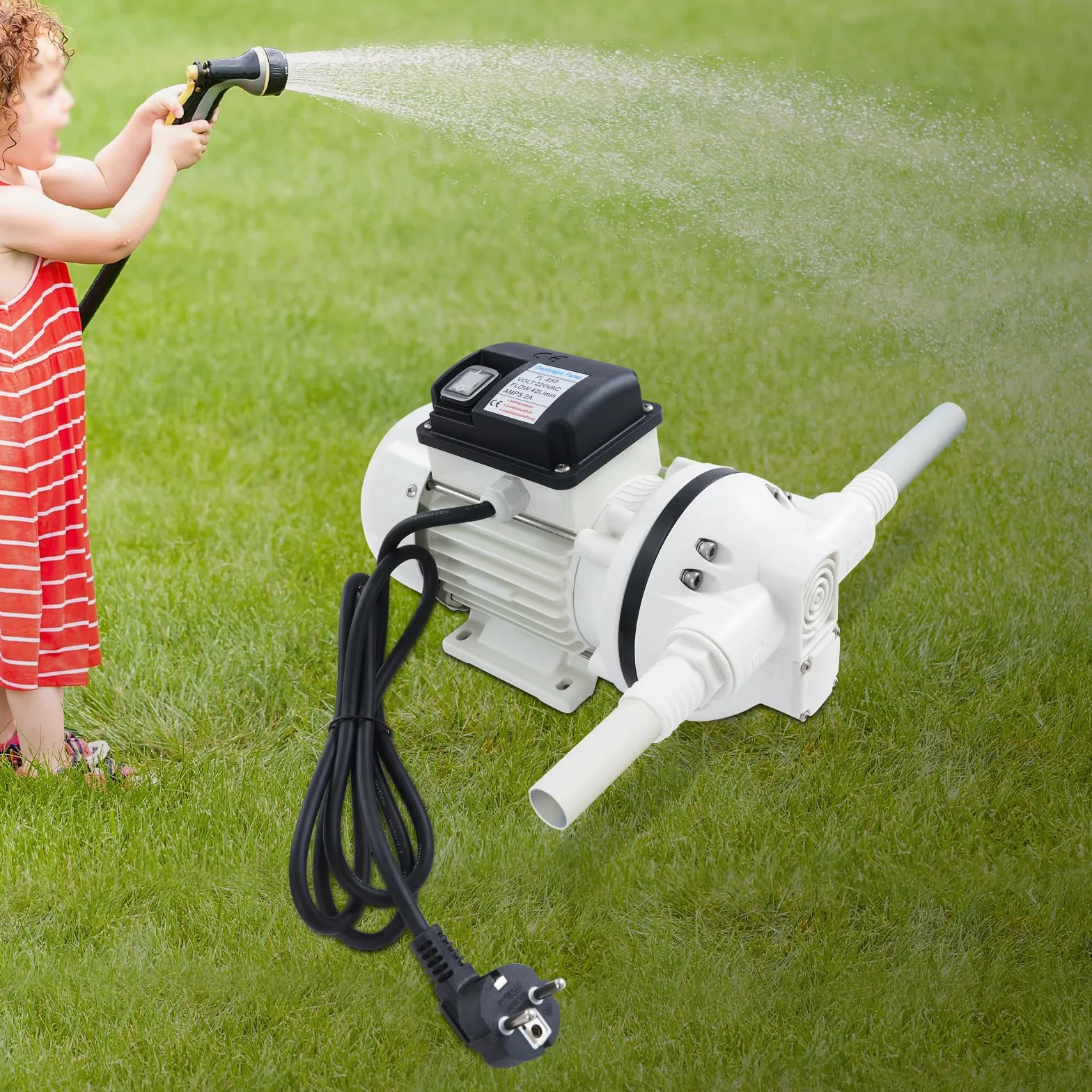 Elektryczna pompa membranowa 220 V AC, 40 l/min, wysokość tłoczenia 5 m, wielofunkcyjna pompa membranowa do wody słodkiej, mocznika samochodowego i wielu innych cieczy