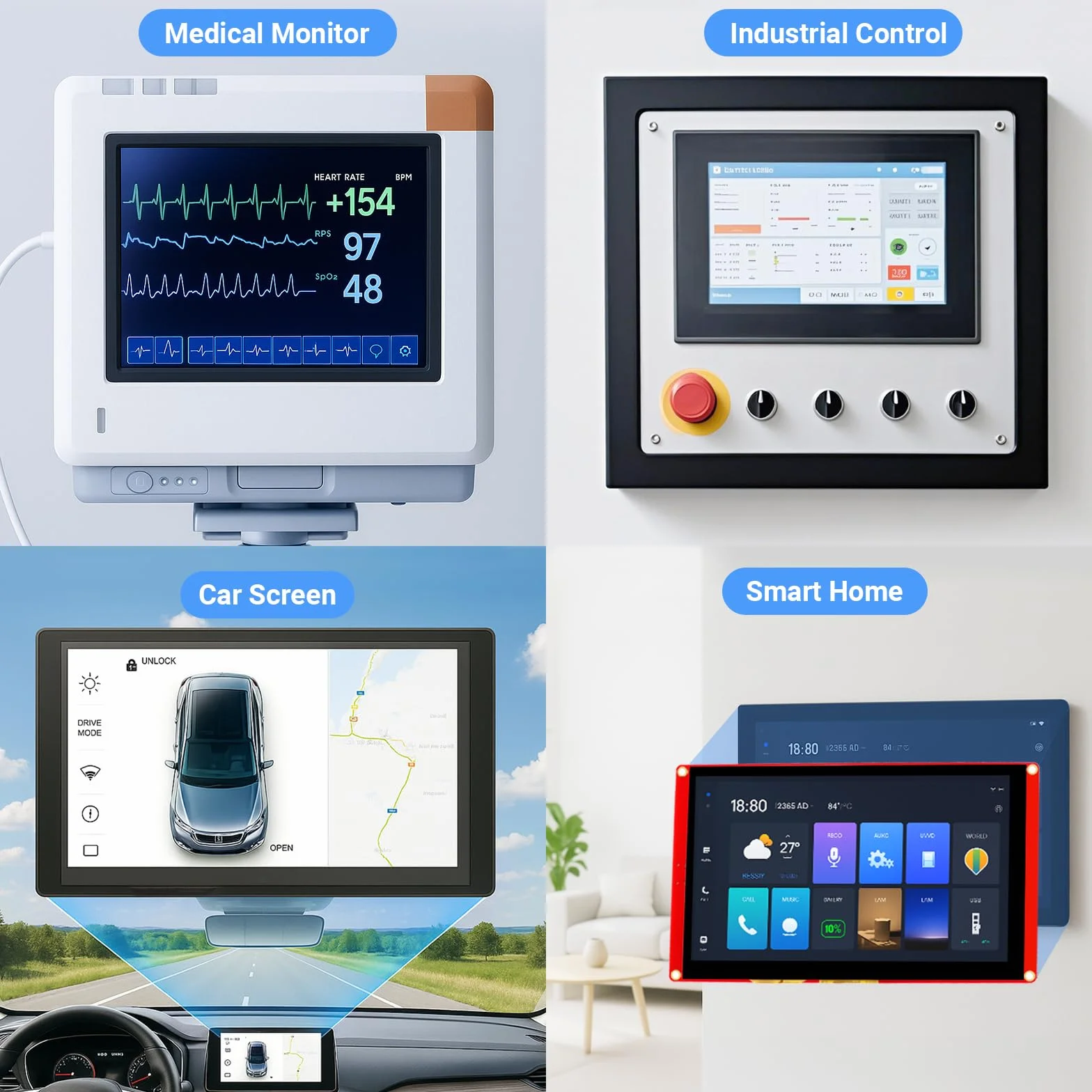 ELECROW Wyświetlacz ESP32, ESP32-S3 CrowPanel Basic 7-calowy ekran dotykowy 800x480 HMI IPS z ekranem dotykowym 240 MHz ESP32-S3 odpowiedni do projektu ESPHome/Home Assistant