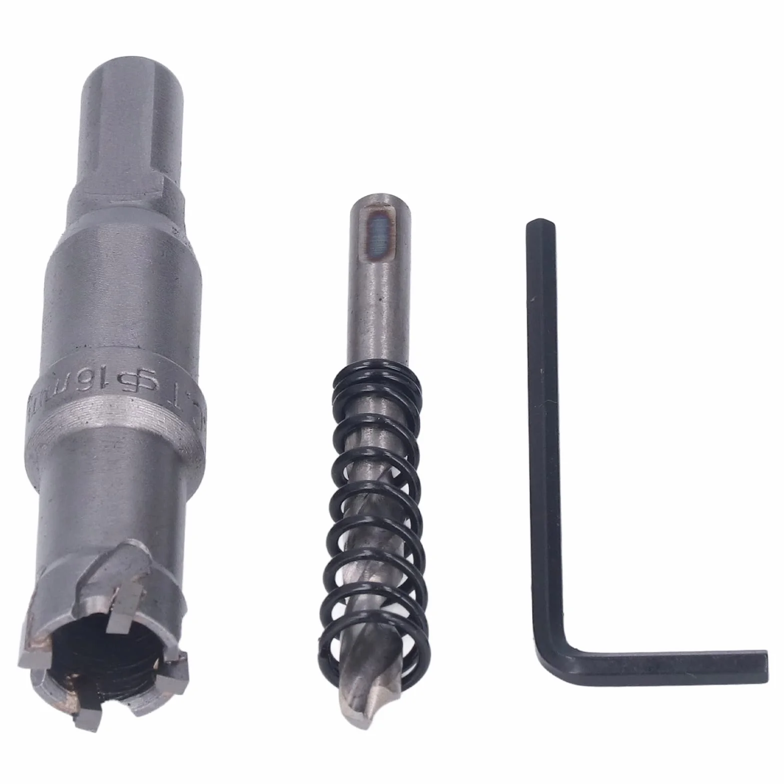 Otwornica 16-20mm Otwornica z węglików spiekanych Bit TCT Gruby zestaw do wycinania otworów w metalu z wiertłem rdzeniowym z kluczem sześciokątnym (16mm)