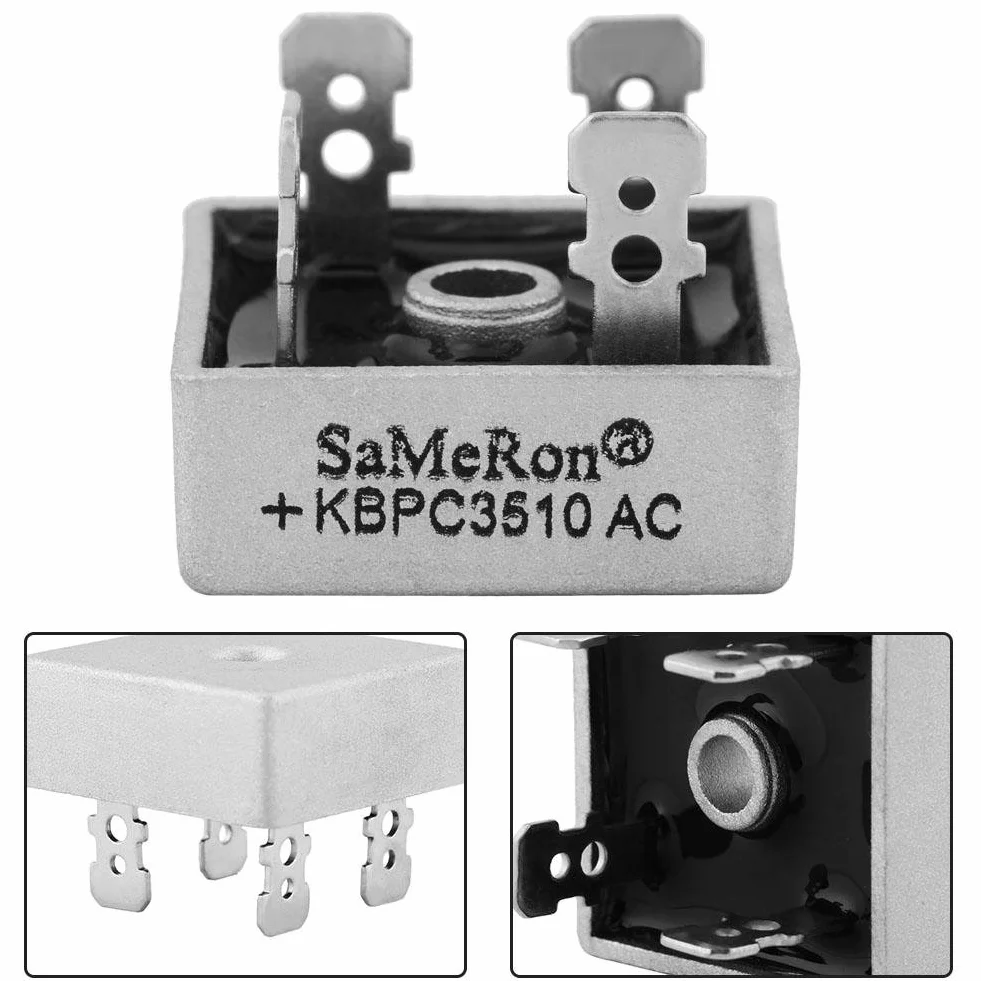 KBPC3510 mostek prostowniczy jednofazowy 35A 1000V metalowa obudowa silikonowa