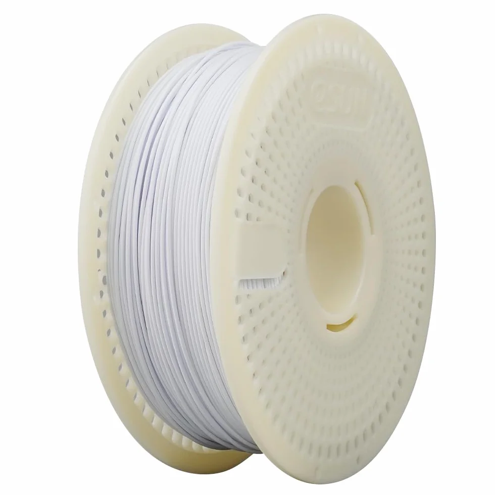 eSUN PLA Refill Filament and Spool Kit, bezszpulowy filament PLA 1,75 mm i usuwalny eSpool+, szpula 1 kg (2,2 LBS), szybki filament do drukarek 3D (Zimna biel, 1KG)