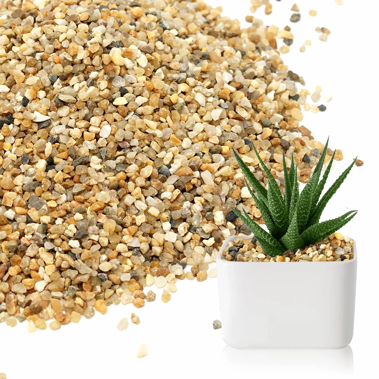 Gruby piasek - sukulenty i kaktus bonsai projekty DIY skały, żwir dekoracyjny do roślin i wazonów, wypełniacze, terrarium, bajkowe ogrodnictwo, naturalny kamień górny opatrunek do roślin doniczkowych.