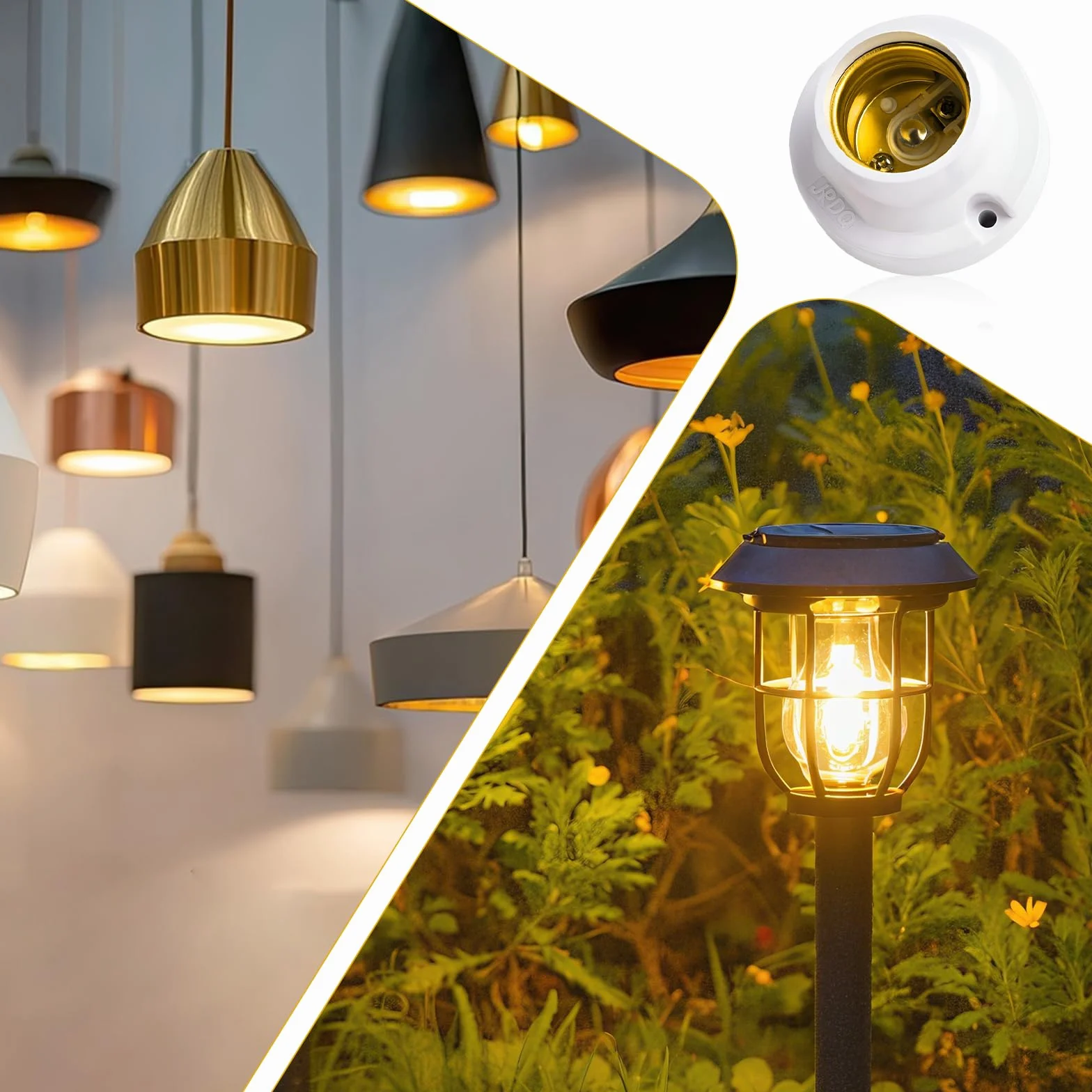 Oprawki E27 10 sztuk adapter do lampy energooszczędnej gwint E27 biały