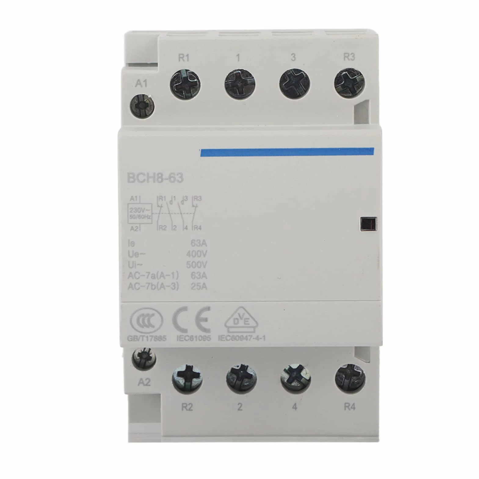 Stycznik 230 V AC 4P 2NO 2NC 63A 50Hz 60Hz 4-biegunowy stycznik prądu przemiennego