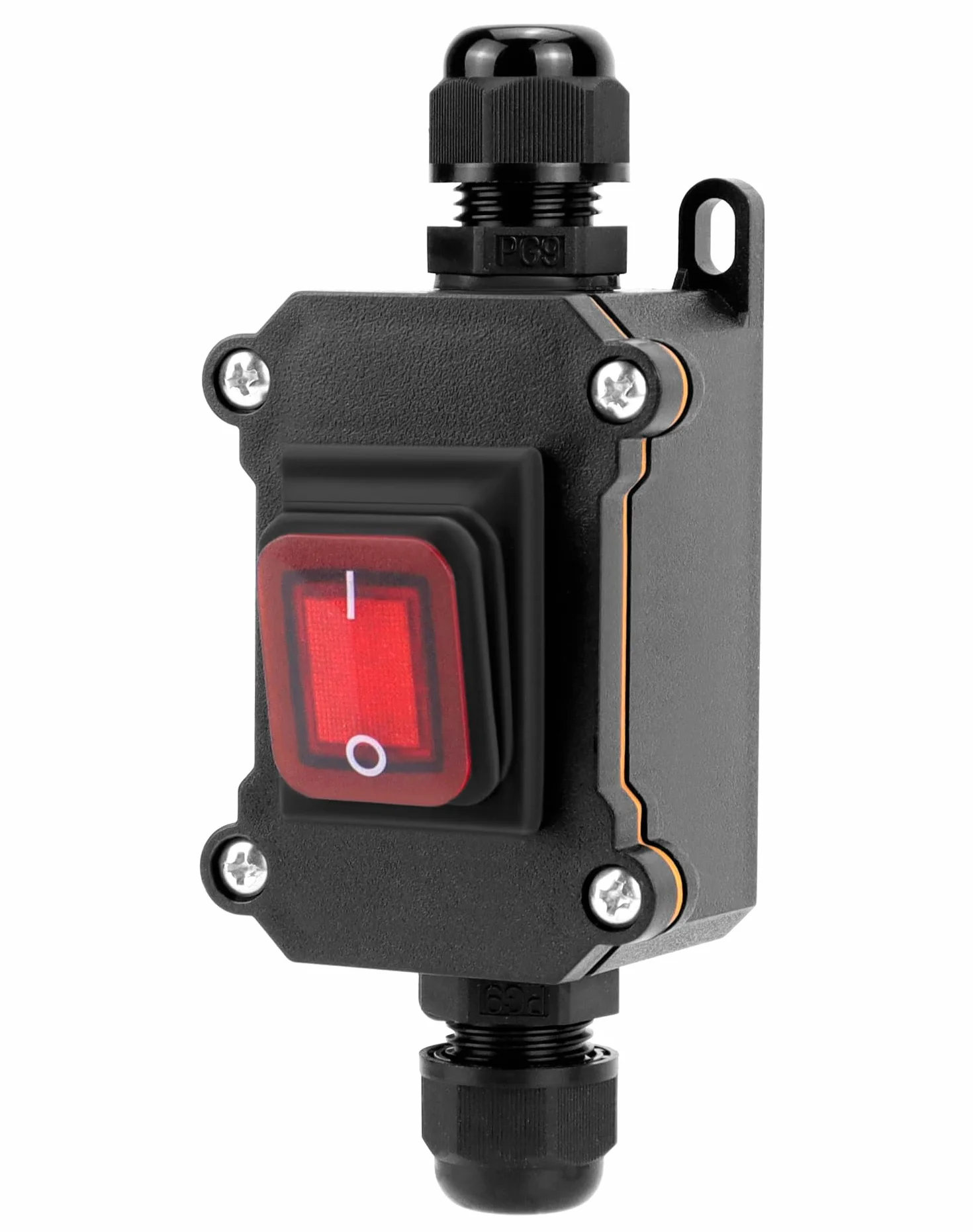 QWORK IP65 wodoodporny przełącznik DPST kołyskowy 220V 30A wł./wył