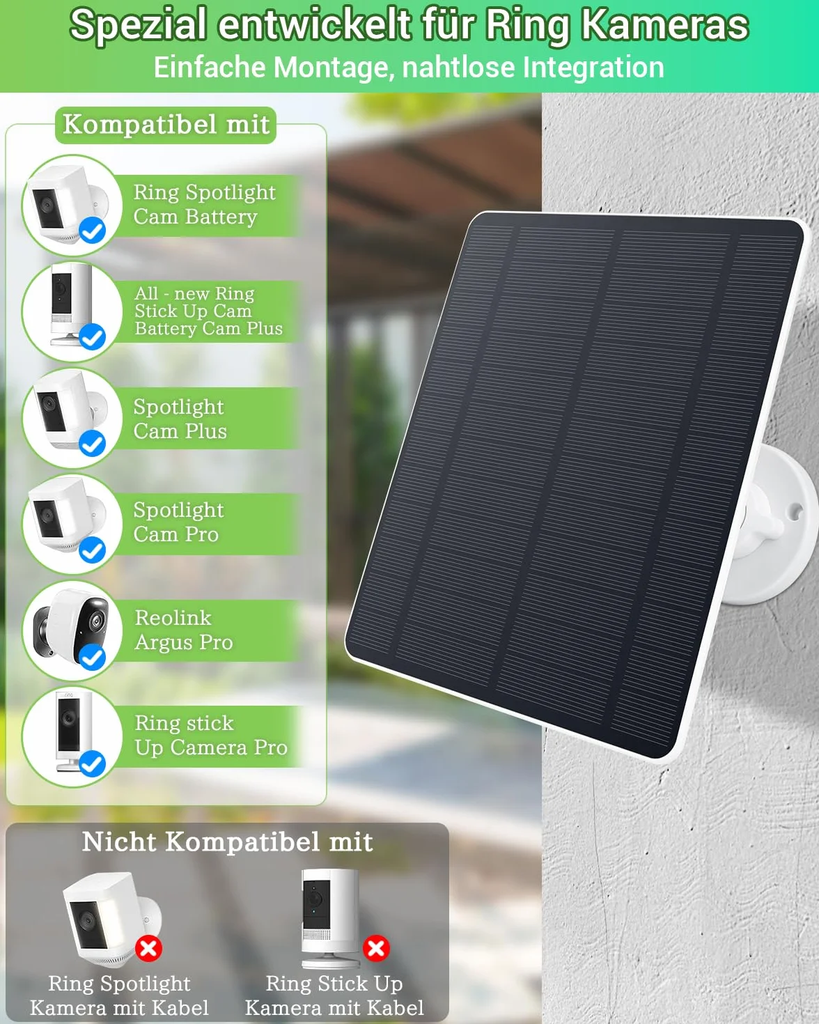 Panel słoneczny 5 W do kamery monitoringu USB DC 5 V micro USB adapter USB-C