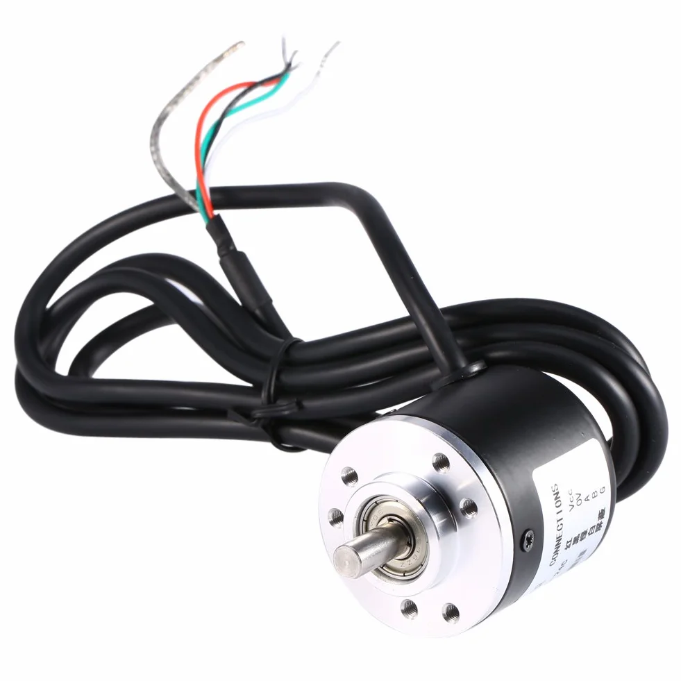 Enkoder obrotowy fotoelektryczny przyrostowy 600P/R 5-24V 0,24" Wał Fazy AB