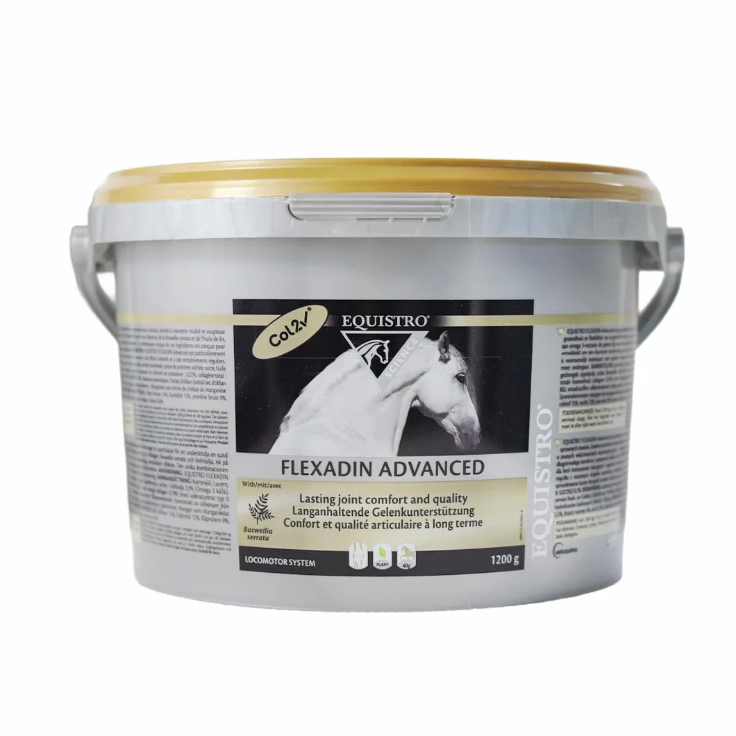 Equistro Flexadin Advanced | 1,2 kg | karma uzupełniająca dla koni | do wspomagania normalnej funkcji stawów | zawiera niedenaturowany kolagen typu II | granulki