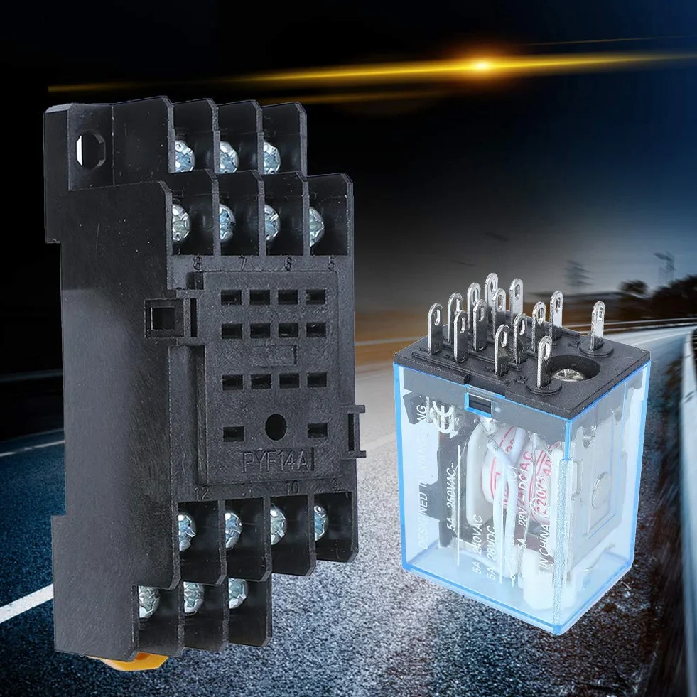 Przemysłowy przekaźnik mocy 14-pinowy DIN DC12V 24V AC110V 220V