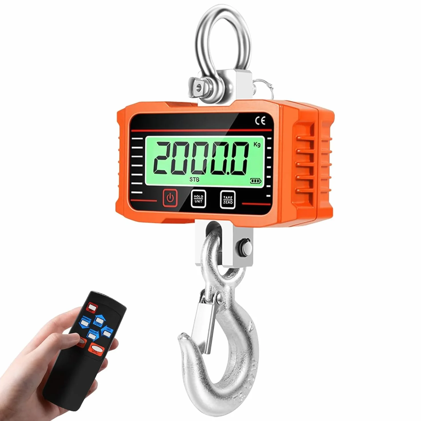 Cyfrowa waga wisząca 2000 kg elektroniczna waga dźwigowa LCD przemysłowa