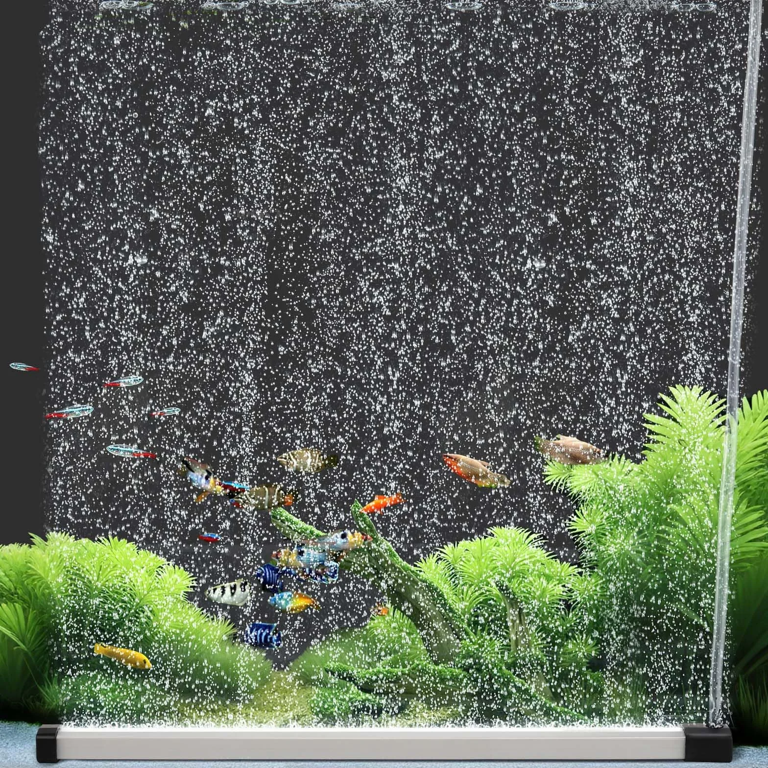 Hygger paski do tlenu do akwarium, cichy dozownik powietrza do akwarium, kamień tlenowy do zestawu akwarium, dyfuzor do akwarium Fish Tank Bubbler z wężem powietrznym do wody słodkiej i słonej (35 cm)