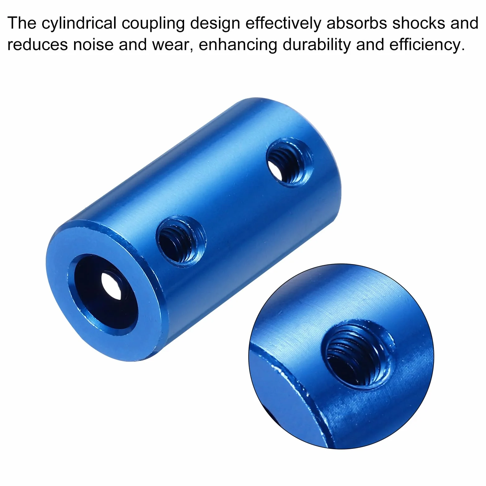 QUARKZMAN Sztywne sprzęgło śrubowe 6 mm do 8 mm, sprzęgło wału, dł. 25 mm x śr. 14 mm, zestaw łączników stalowych do drukarki 3D, "zrób to sam", z 8 śrubami klucza sześciokątnego, 2 sztuki