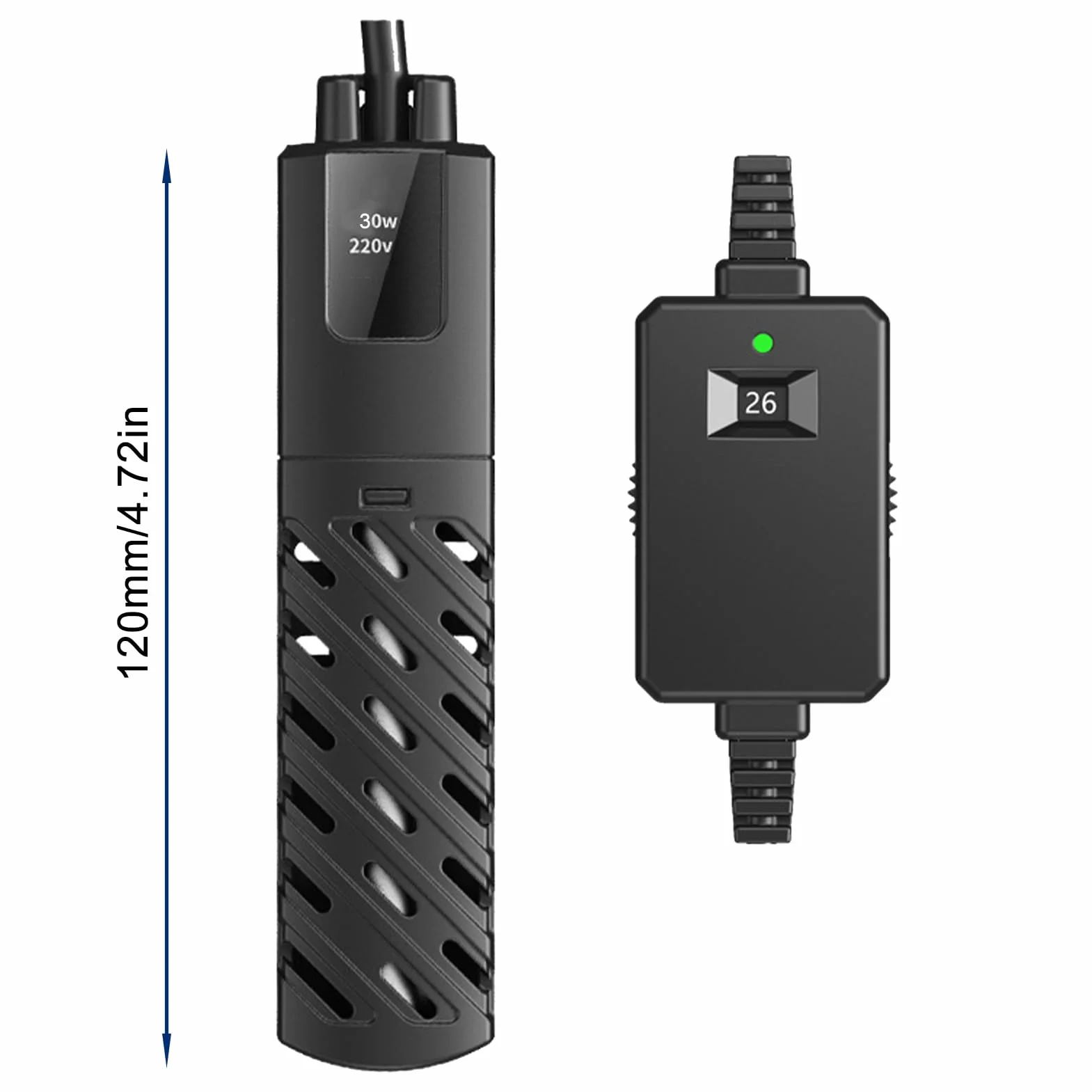 GERUI Mini ogrzewanie akwariowe 15 l, 100-240 V, 50/60 Hz, zakres regulacji temperatury: 20°C do 34°C, używane do akwarium i akwarium PTC Automatyczna cienka izolacja cieplna