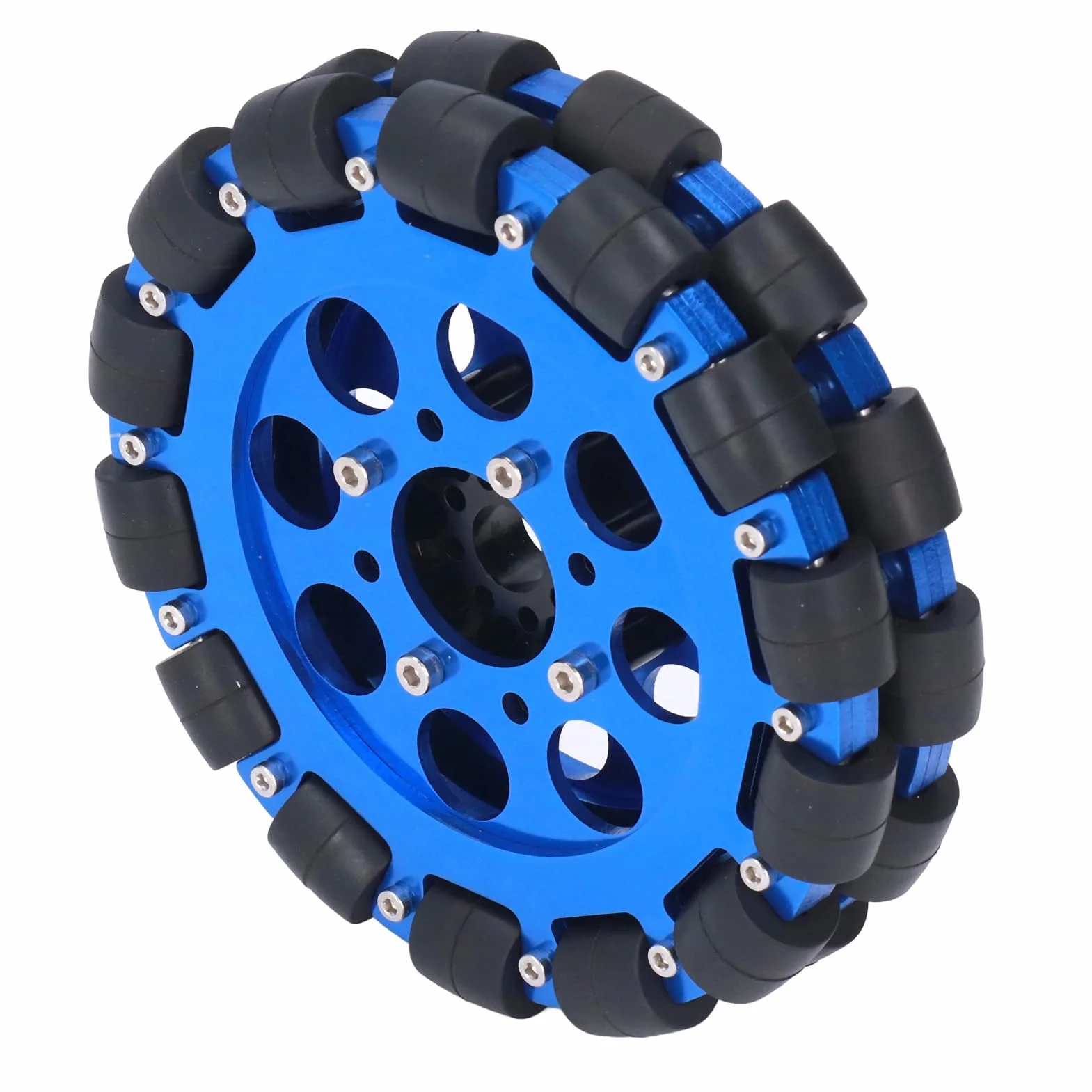127 Mm, Metal, Napęd Dookólny, Koło Dookólne 6 Cali, Stop Aluminium, Akcesoria do Części Robotów Przemysłowych, do Ruchu Robotycznego ((zestaw dwukołowy) UM5604-0014-0152)