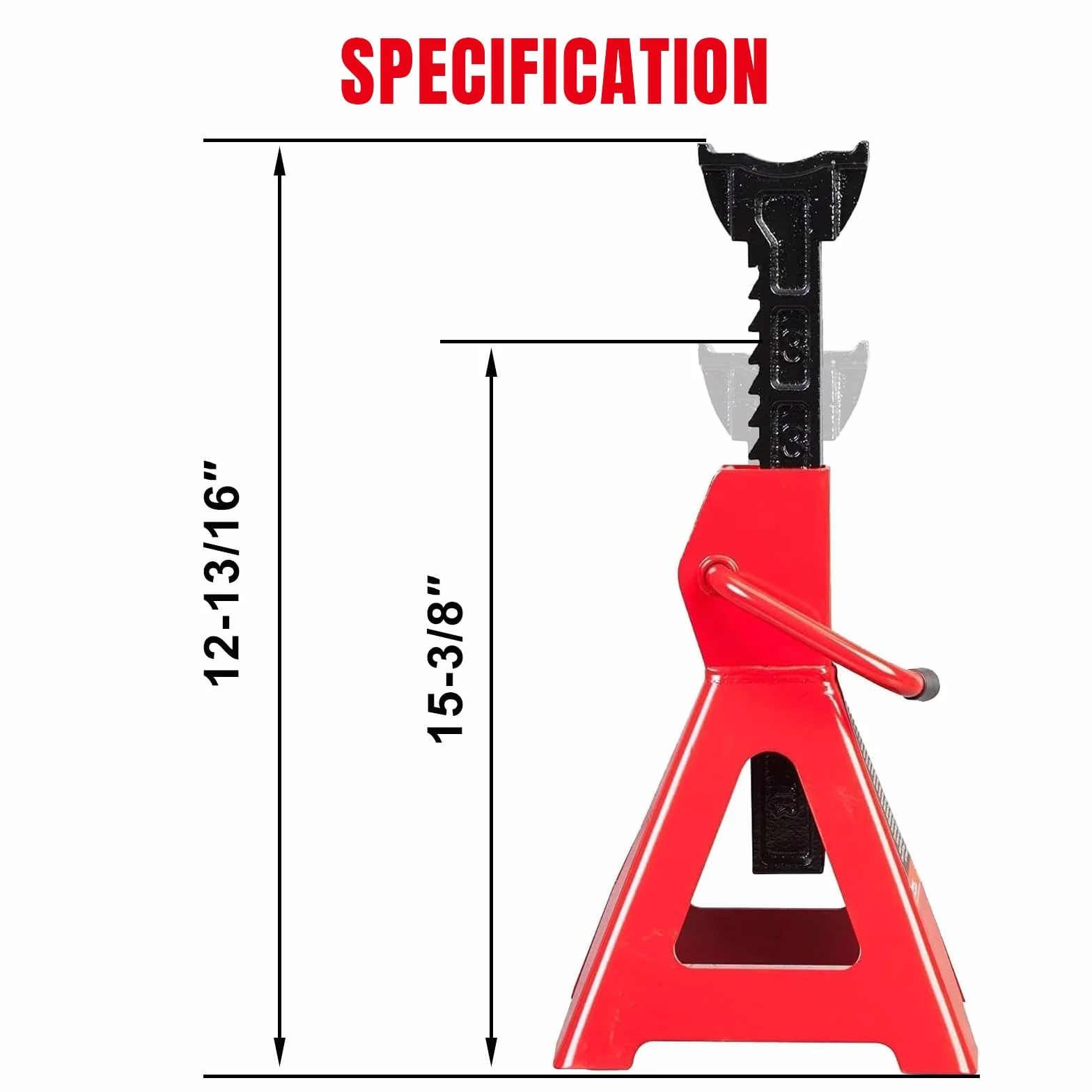 BIG RED Podpórki podnośnikowe ze stali Torin T46202 Nośność 6 ton, czerwony, 1 para