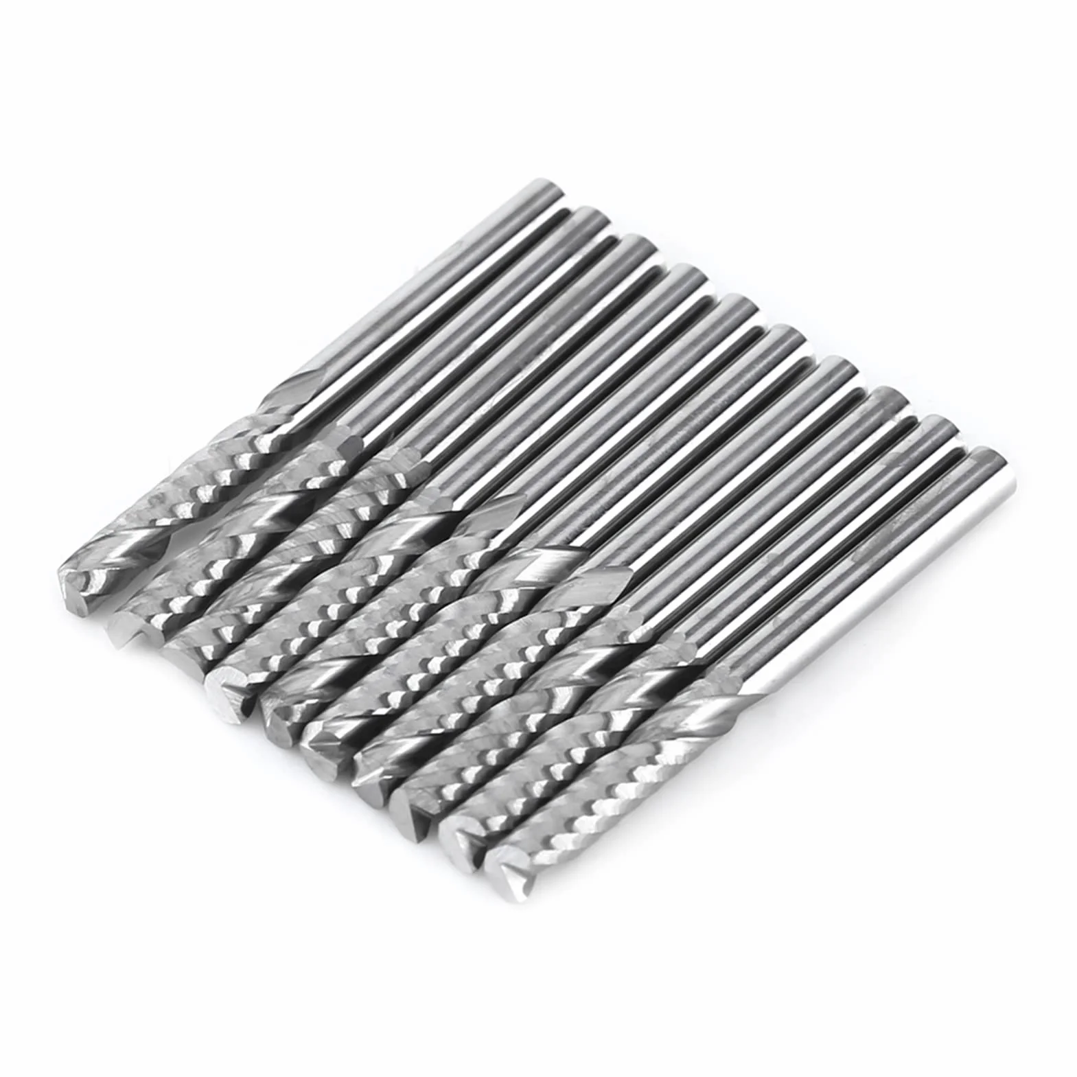 Frez Trzpieniowy Z Węglika Wolframu 4mm Pojedynczy Flet CNC 10 Sztuk
