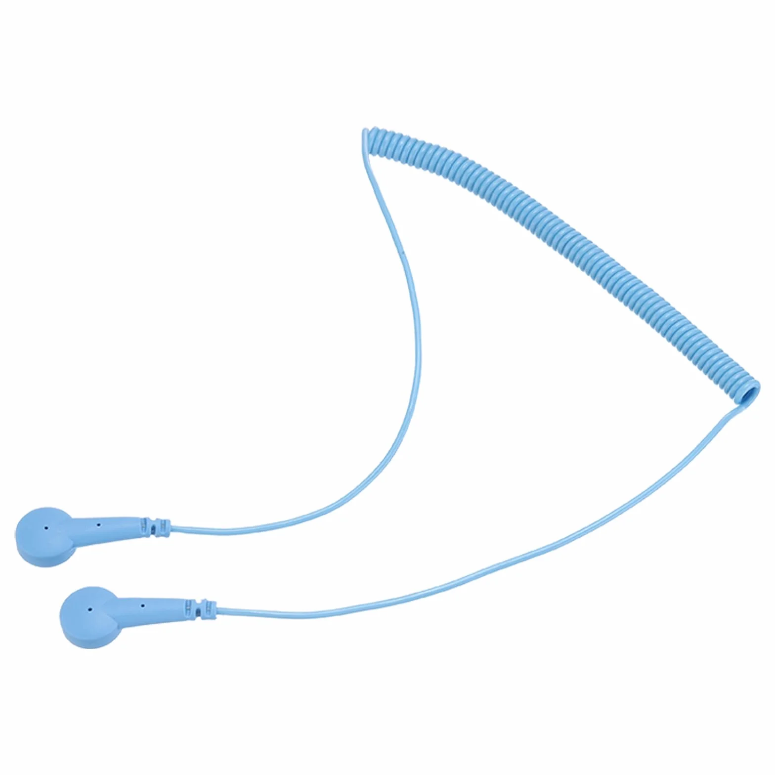 ESD Kabel uziemiający antystatyczny 180 cm podwójne zamknięcie niebieski