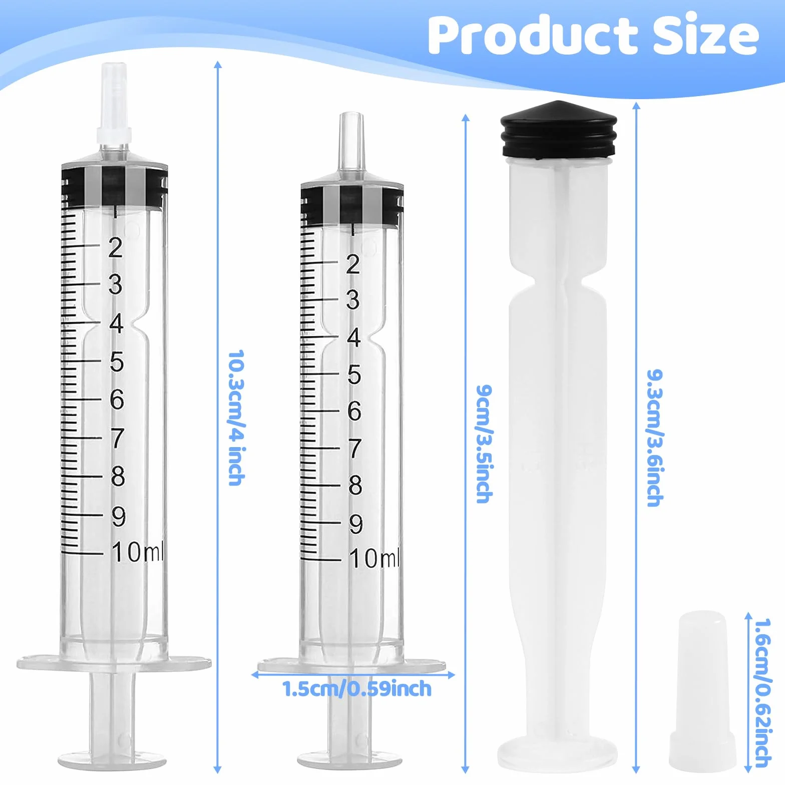 Strzykawki 10 ml 30 sztuk jednorazowe z nasadką dozujące