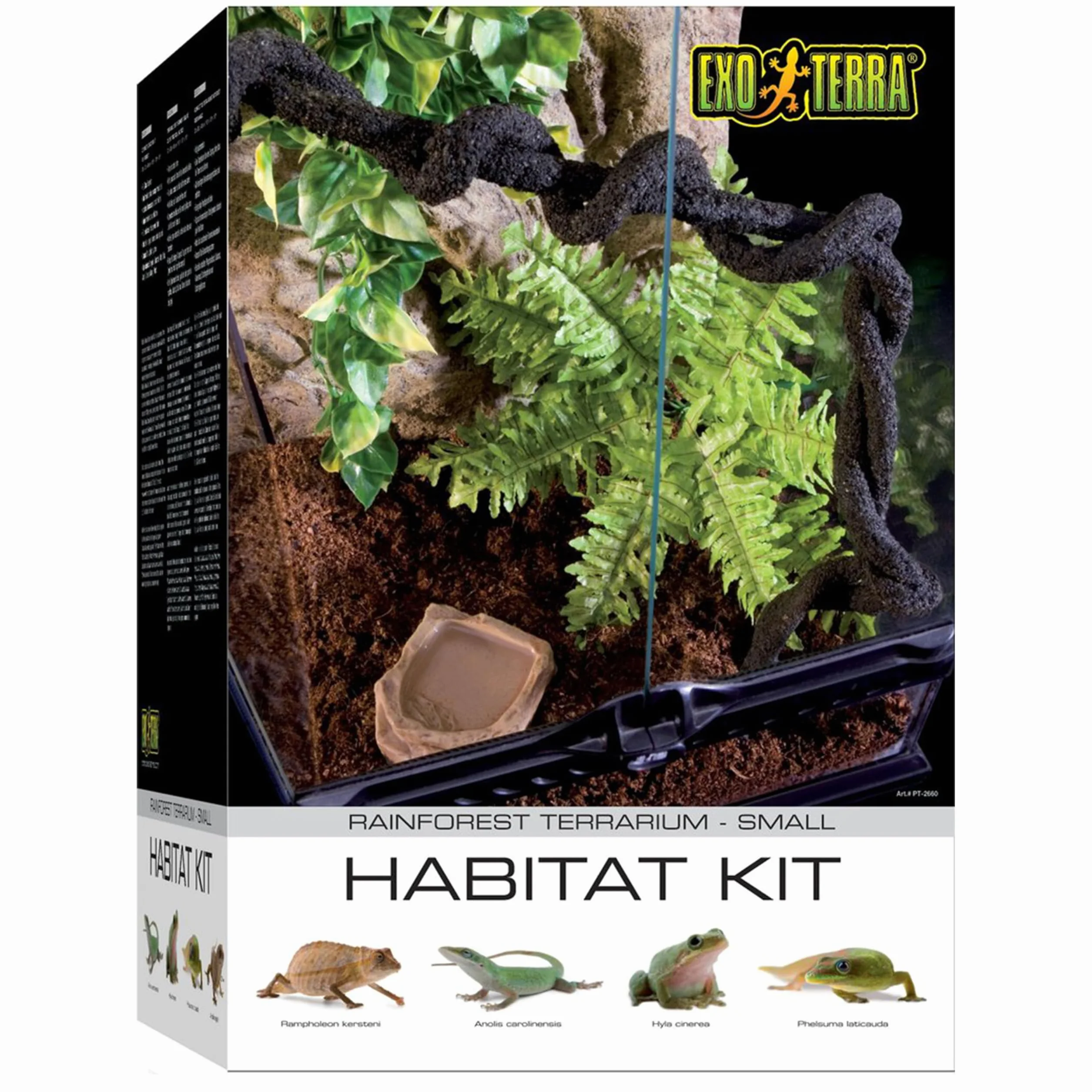 Exo Terra PT2660A1 Terrarium, S/30 x 30 x 45 cm, Czarny/Bezbarwny