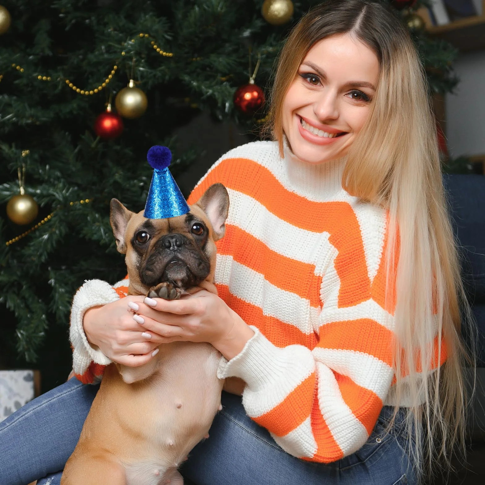 4 szt. czapka urodzinowa dla psa dla zwierząt domowych kot czapka urodzinowa z pomponami mini czapki imprezowe dla wypchanych zwierząt regulowane opaski na głowę czapki urodzinowe urocze czapki dla