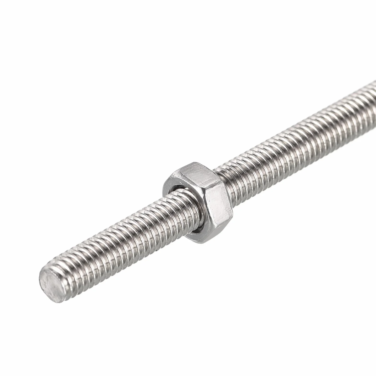 Zestaw 12 sztuk prętów gwintowanych M4 x 200 mm 304 stal szlachetna nakrętki sześciokątne