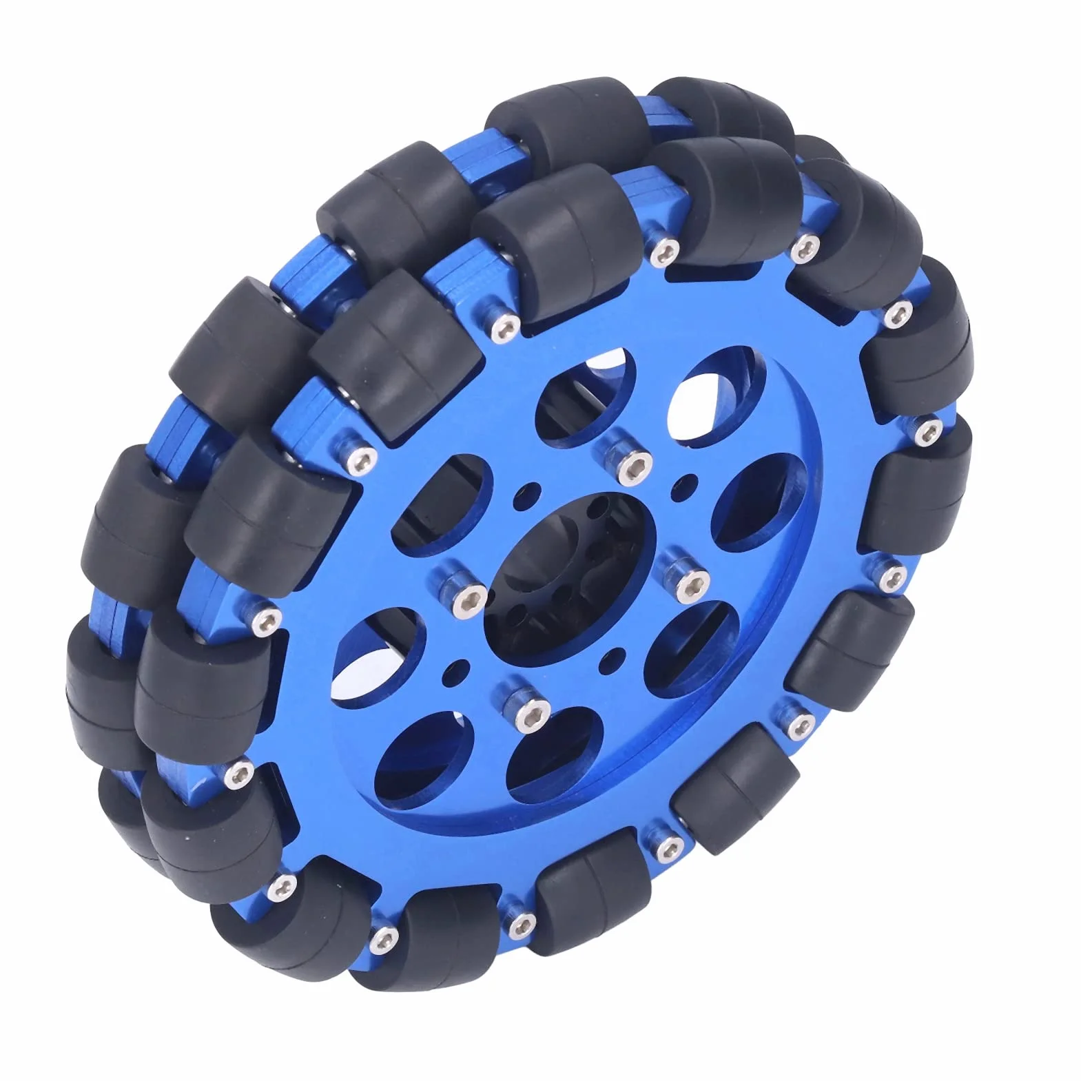 127 Mm, Metal, Napęd Dookólny, Koło Dookólne 6 Cali, Stop Aluminium, Akcesoria do Części Robotów Przemysłowych, do Ruchu Robotycznego ((zestaw dwukołowy) UM5604-0014-0152)