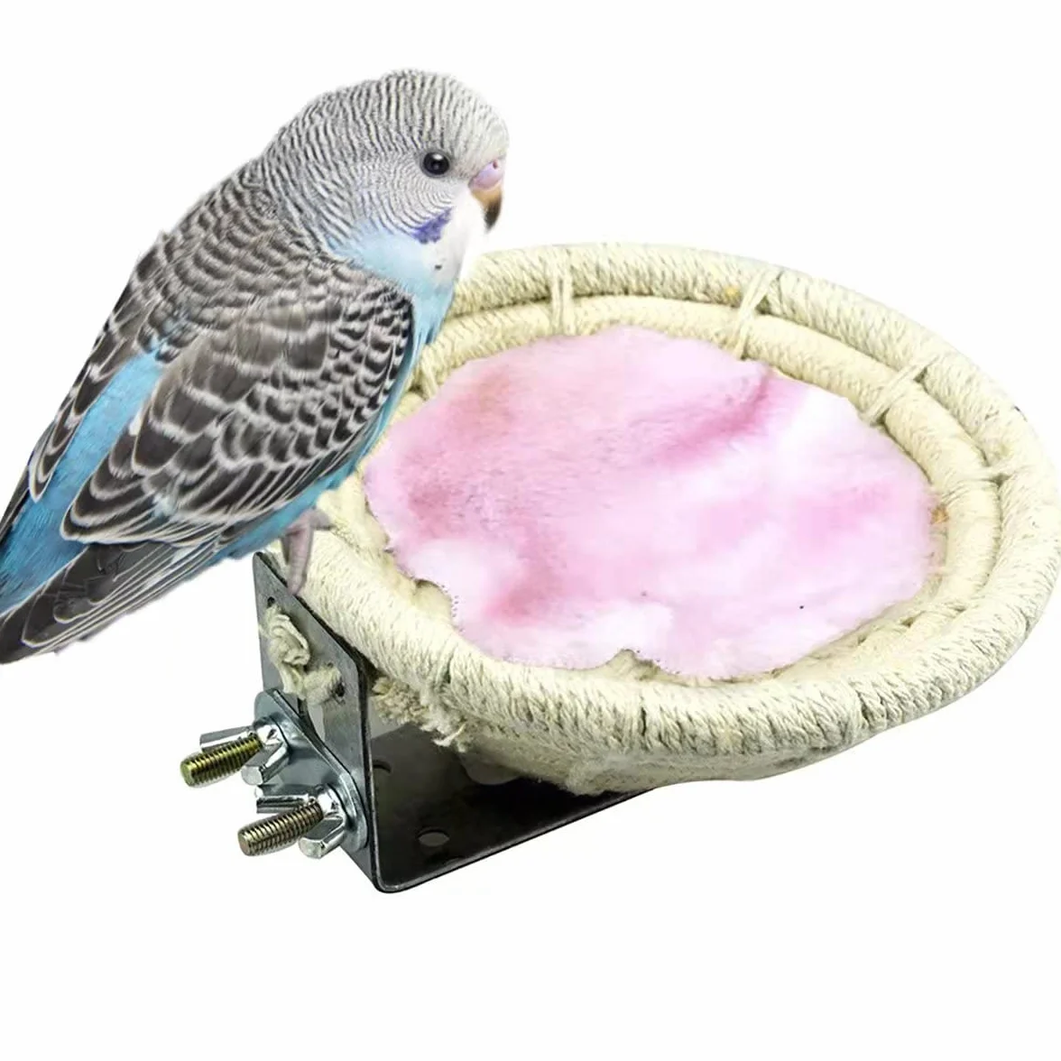 Gniazdo dla ptaków, naturalna ręcznie wykonana lina, tkana klatka na jajka dla kanarka, budgie, budgie, gniazdo, klatki, akcesoria, 11,4 cm