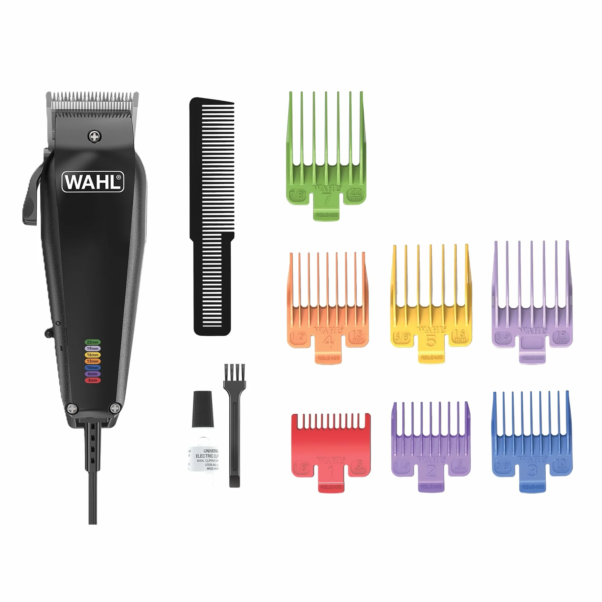 WAHL Multi Cut, Zestaw do Pielęgnacji Psów i Kotów, Pełna Sierść Zwierząt, Cichy, Przewodowy, Zwierzęta Domowe, Odporny na Rdzę, Ostrza ze Stali Wysokowęglowej, Precyzyjnie Szlifowane, Lekki, Czarny