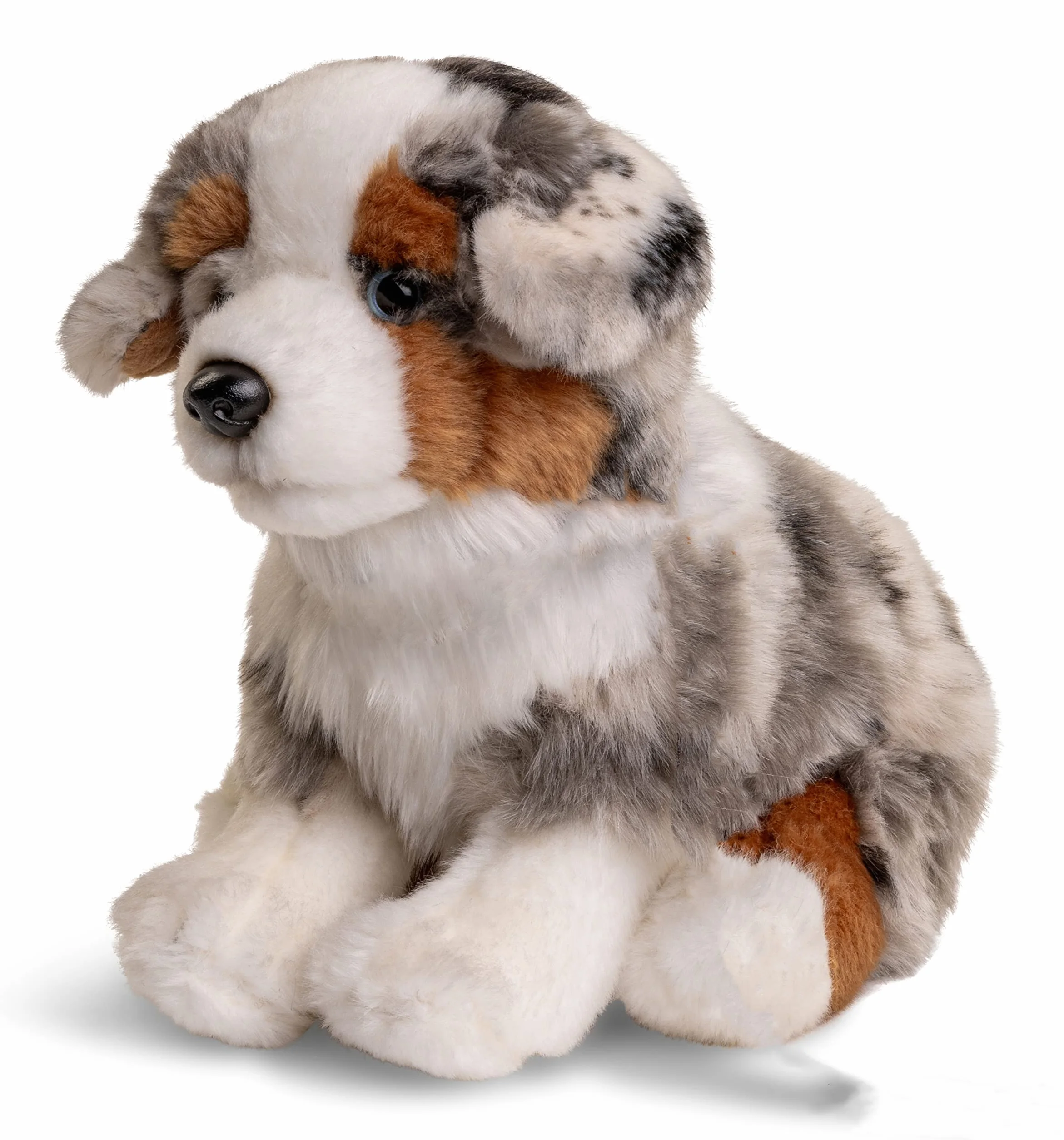 Uni-Toys - szczeniak australijski owczarek, siedzący (bez smyczy) - 22 cm (wysokość) - pluszowy pies, zwierzę domowe - pluszowe zwierzątko, przytulanka